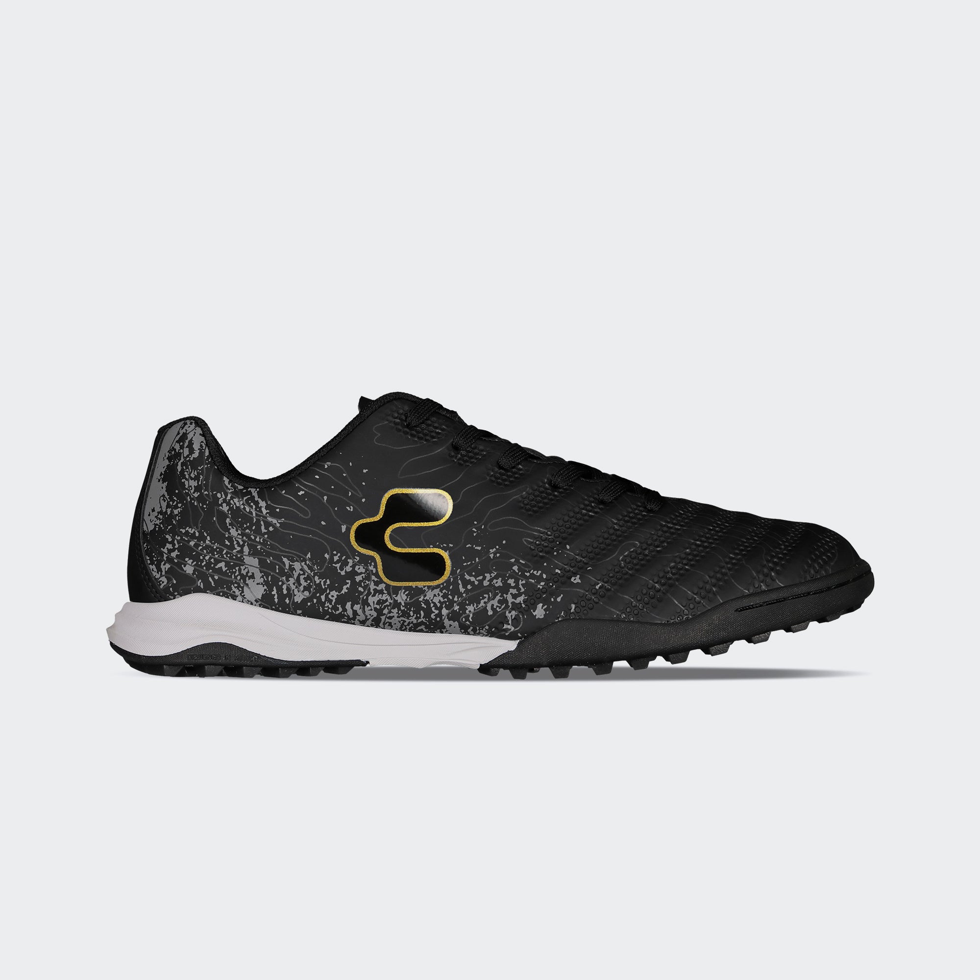 Black Gold Soccer Turf Shoes for Men Charly Hotcross 4.0 TF