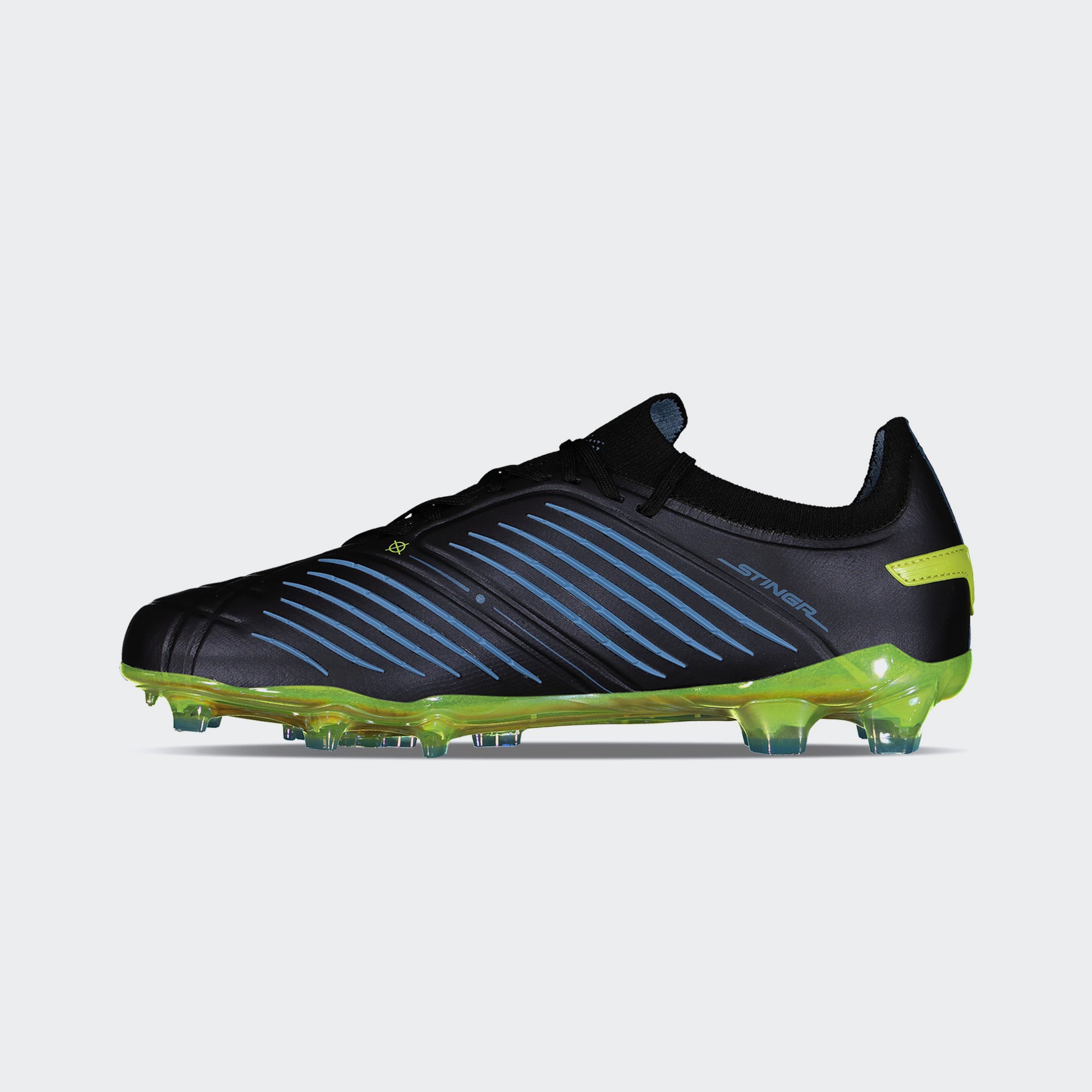 Black Yellow Sport Soccer Cleats for Men Charly Stingr PFX