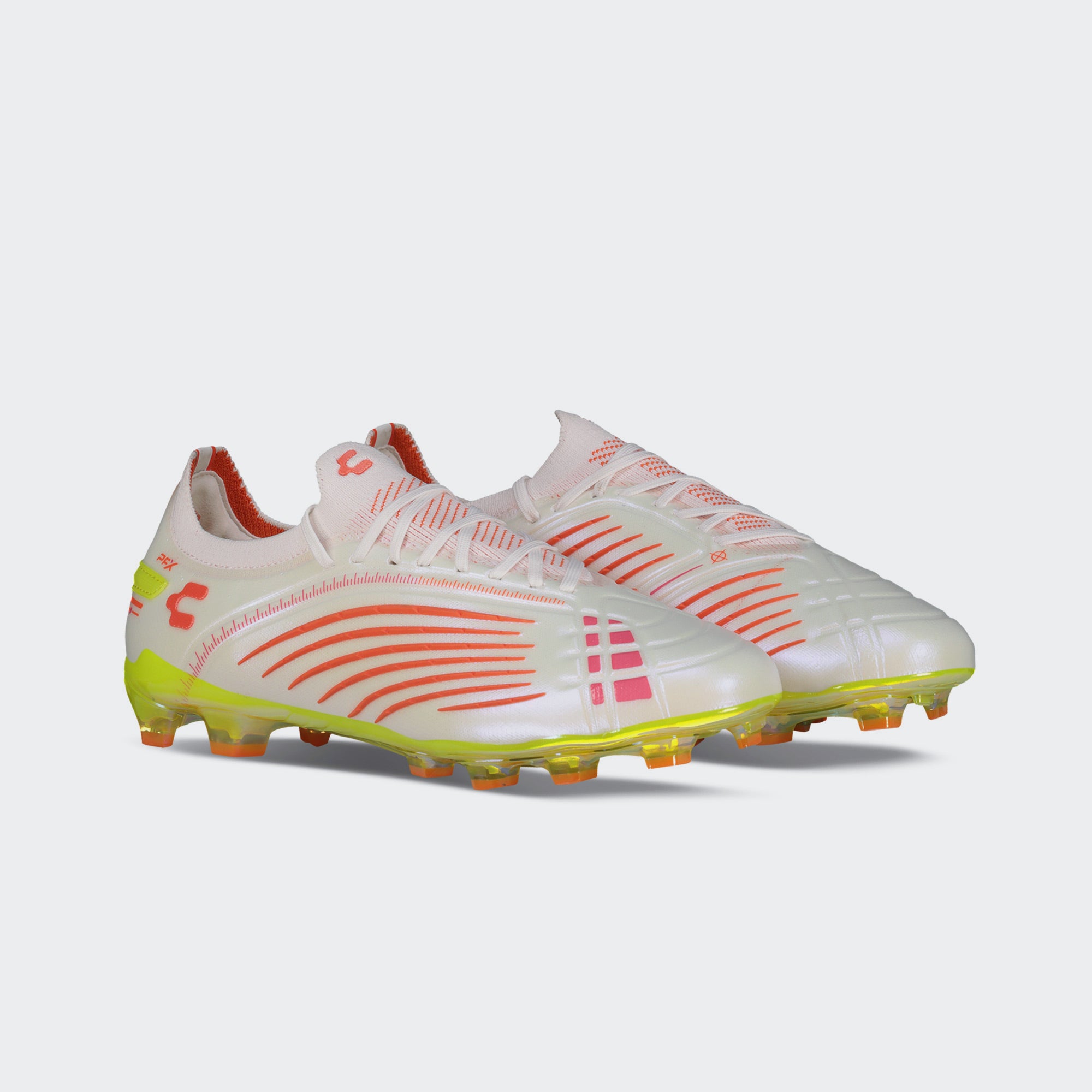 White Green Sport Soccer Cleats for Men Charly Stingr PFX