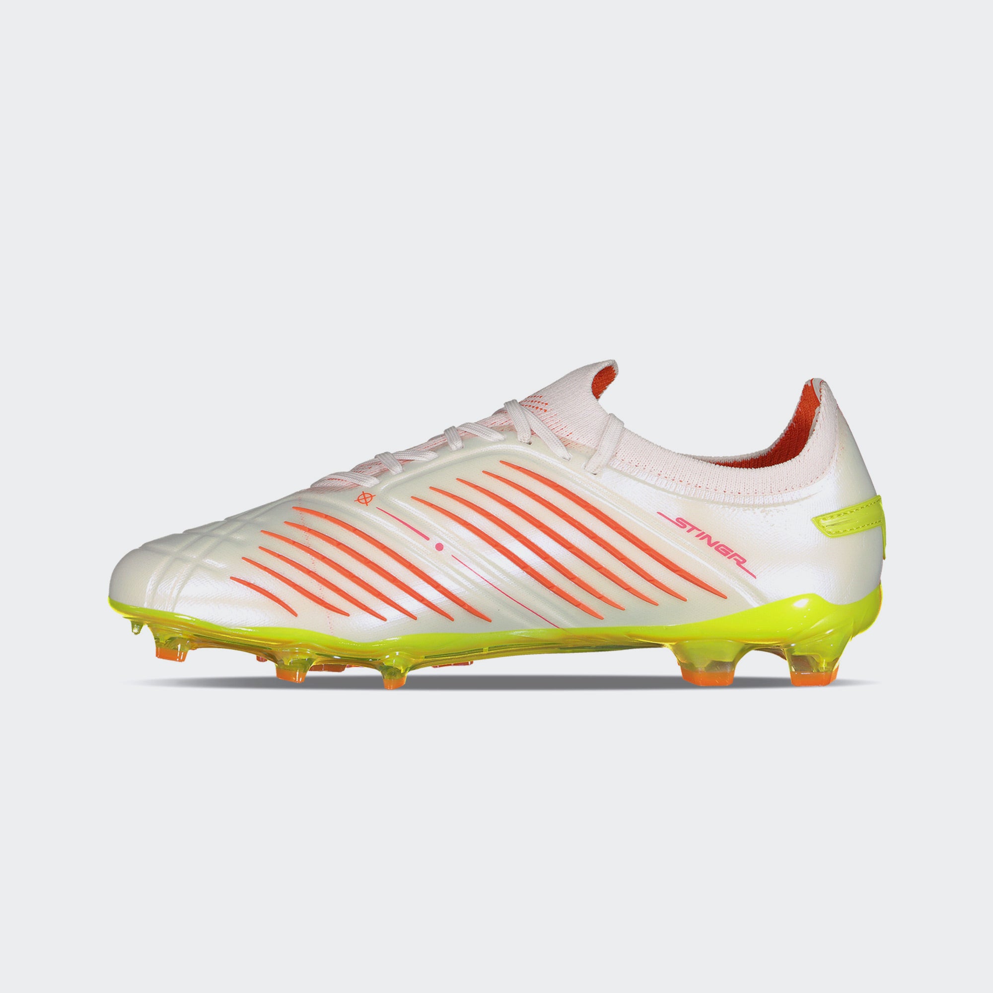 White Green Sport Soccer Cleats for Men Charly Stingr PFX
