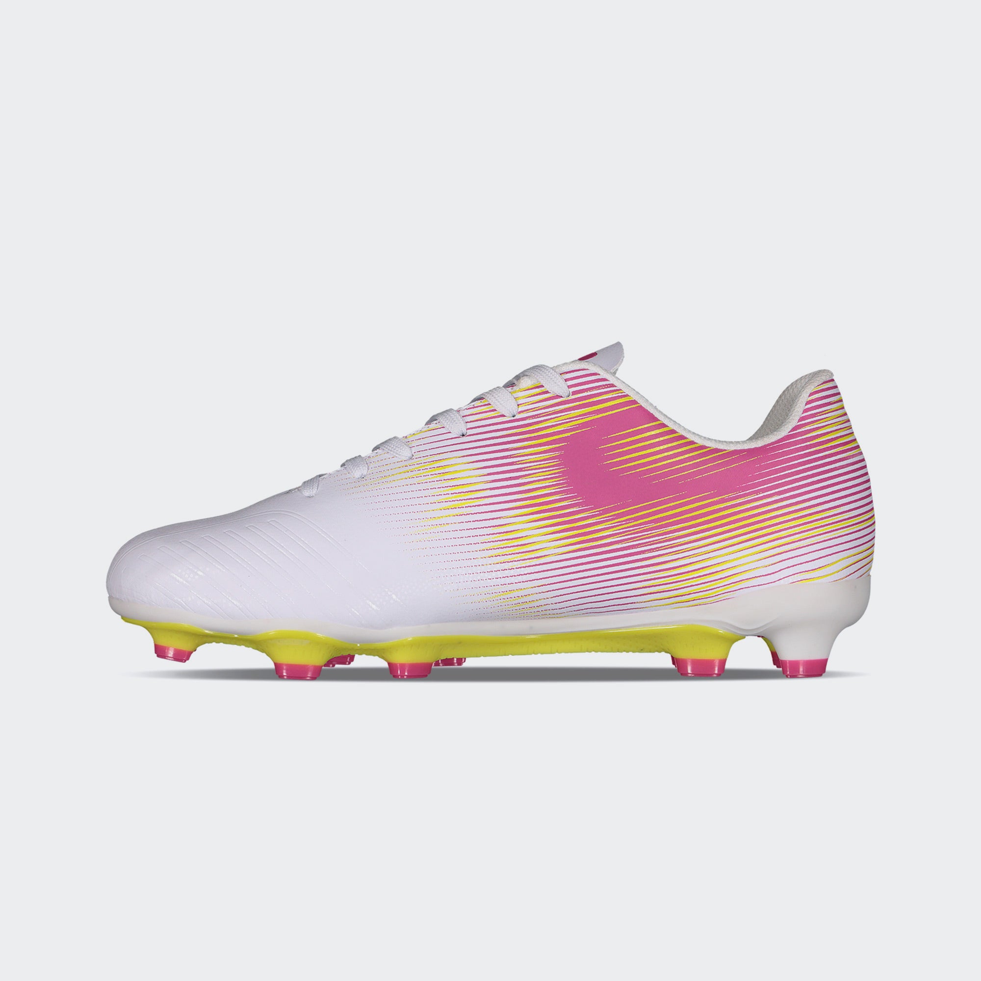 White Fiusha Sport Soccer Cleats for Men Charly Grasshopper 7.0
