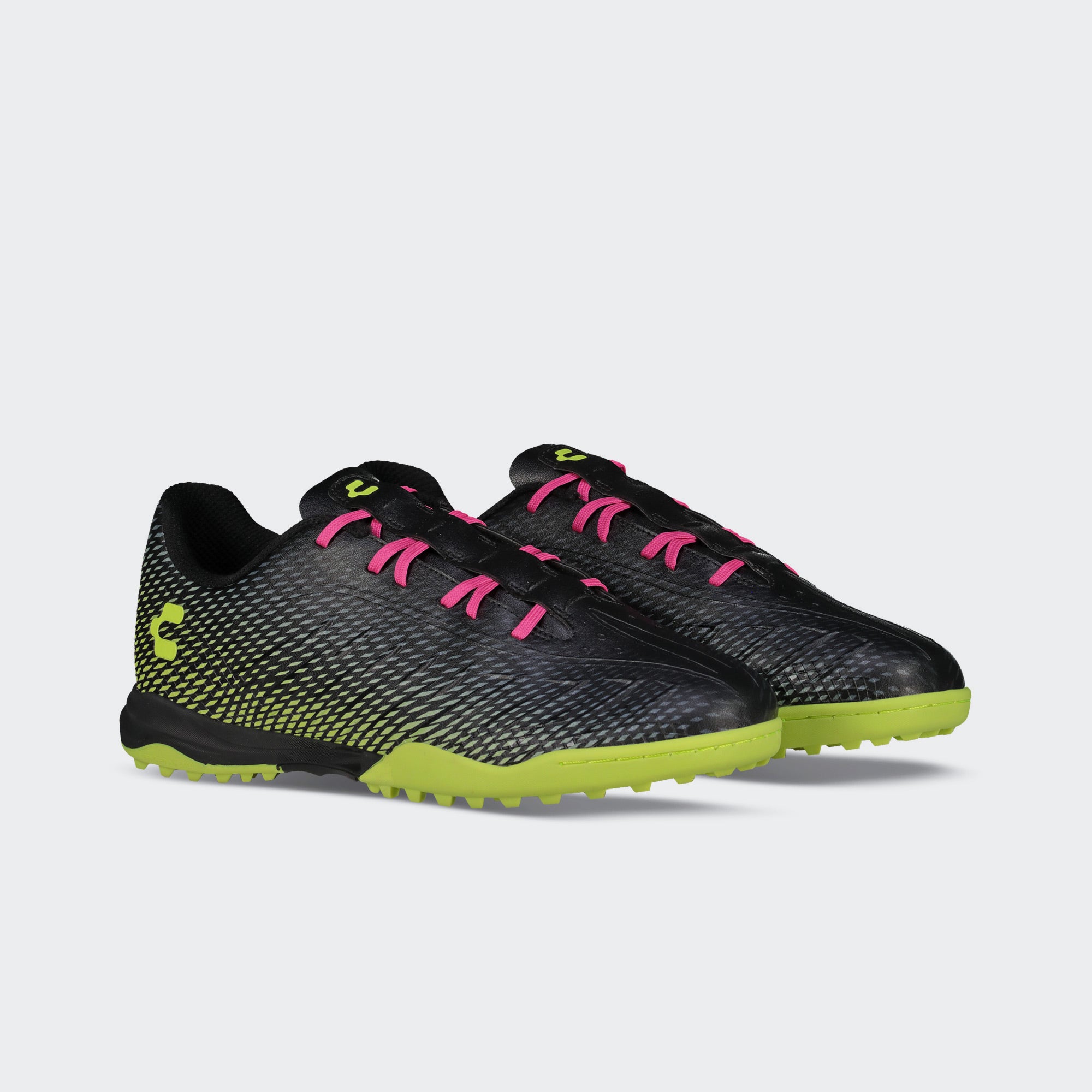 Black Fiusha Sport Soccer Turf Shoes for Men Charly Zinetik TF