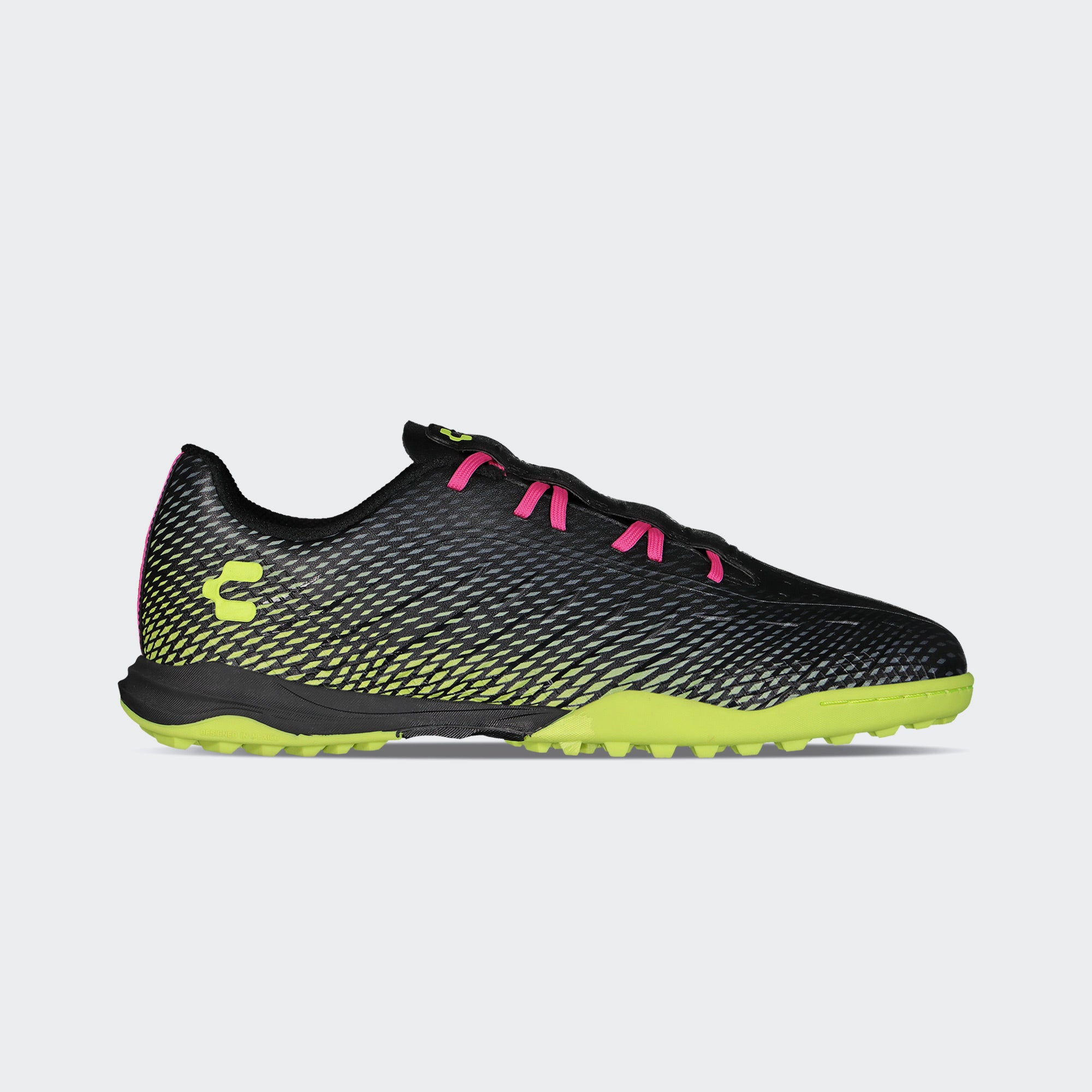 Black Fiusha Sport Soccer Turf Shoes for Men Charly Zinetik TF