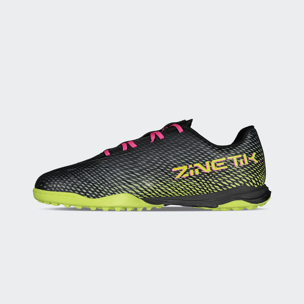 Black Fuchsia Sport Soccer Turf Shoes for Men Charly Zinetik TF