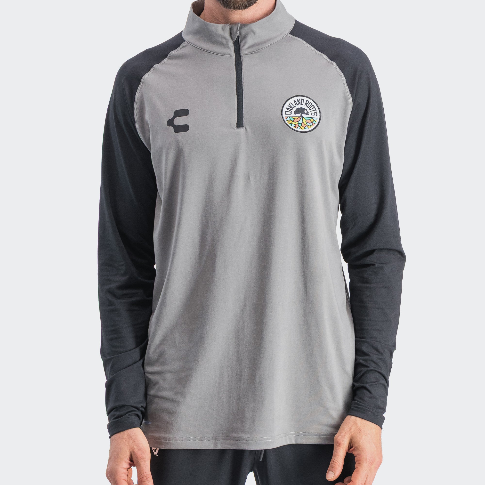 Grey Black Oakland Roots Pullover for Men Charly Sport Gear