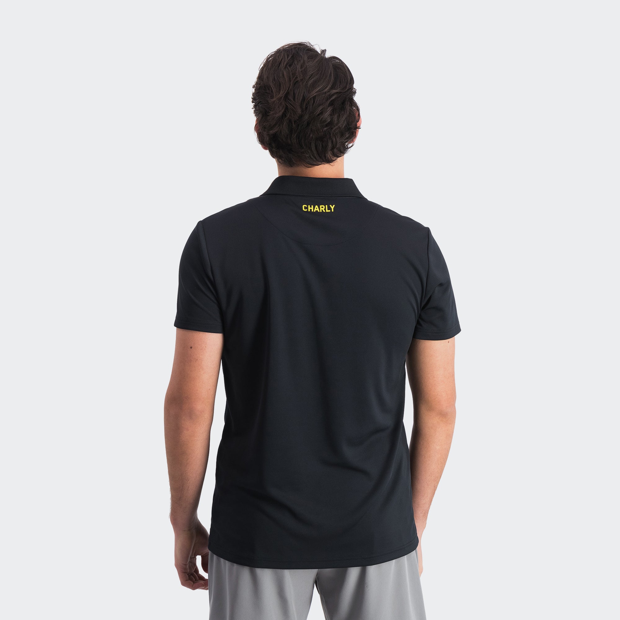 Black Yellow Pittsburgh Polo T-Shirt for Men Charly Sport Gear
