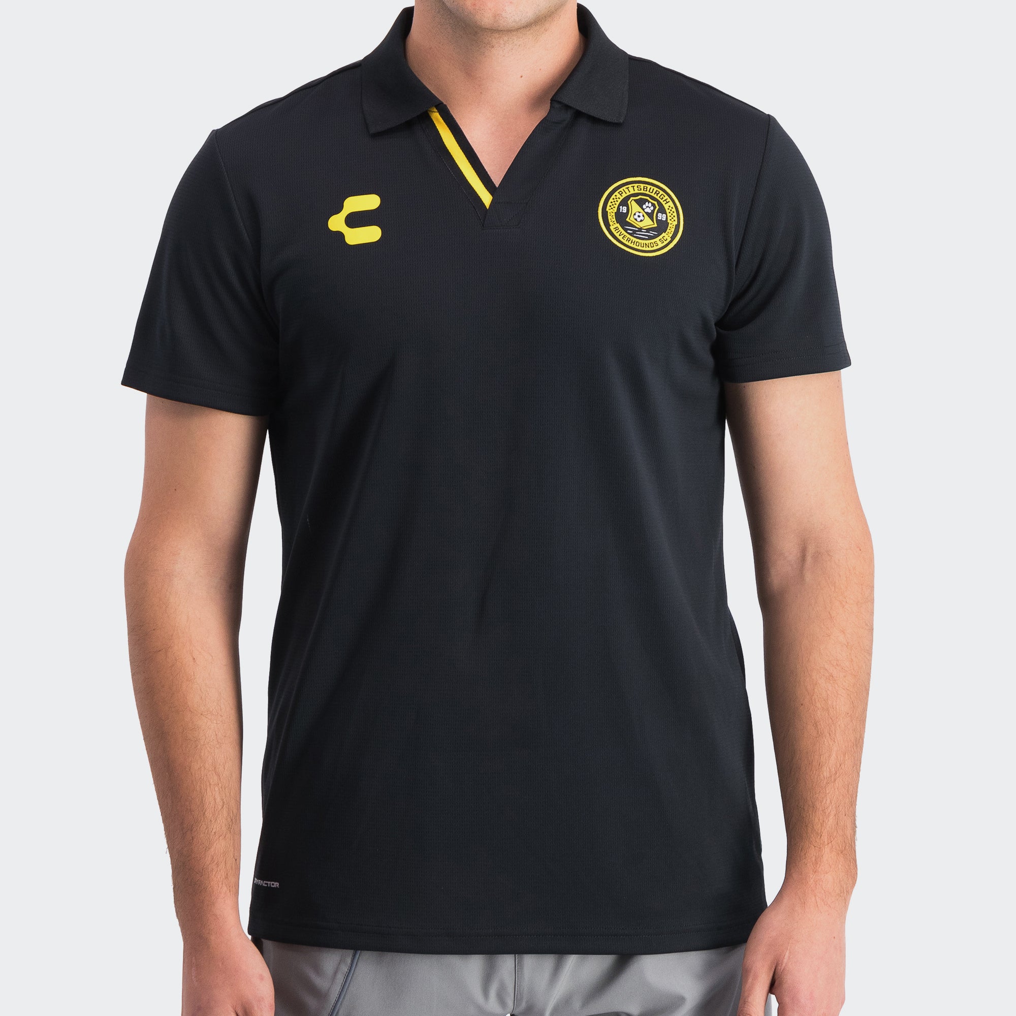 Black Yellow Pittsburgh Polo T-Shirt for Men Charly Sport Gear