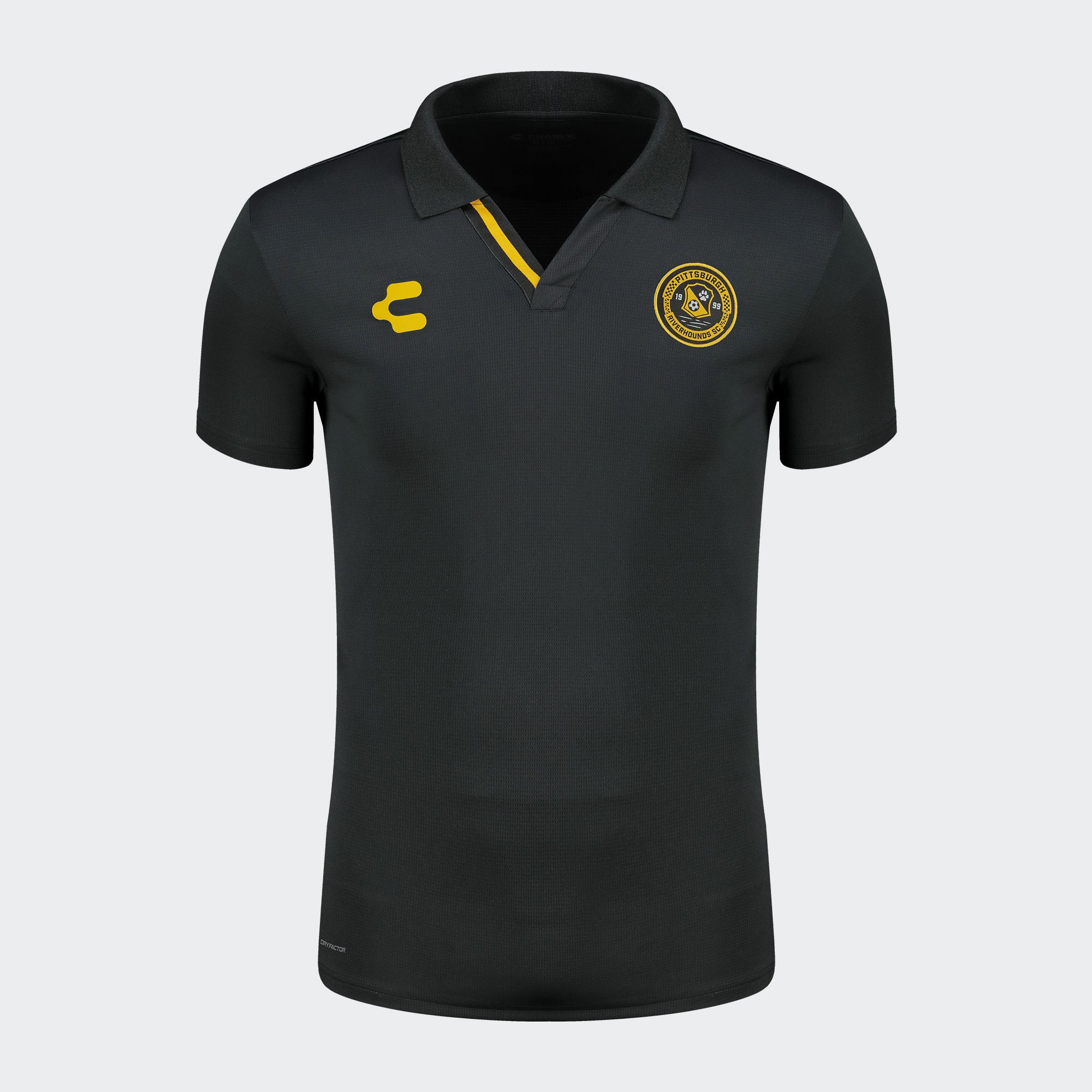 Black Yellow Pittsburgh Polo T-Shirt for Men Charly Sport Gear