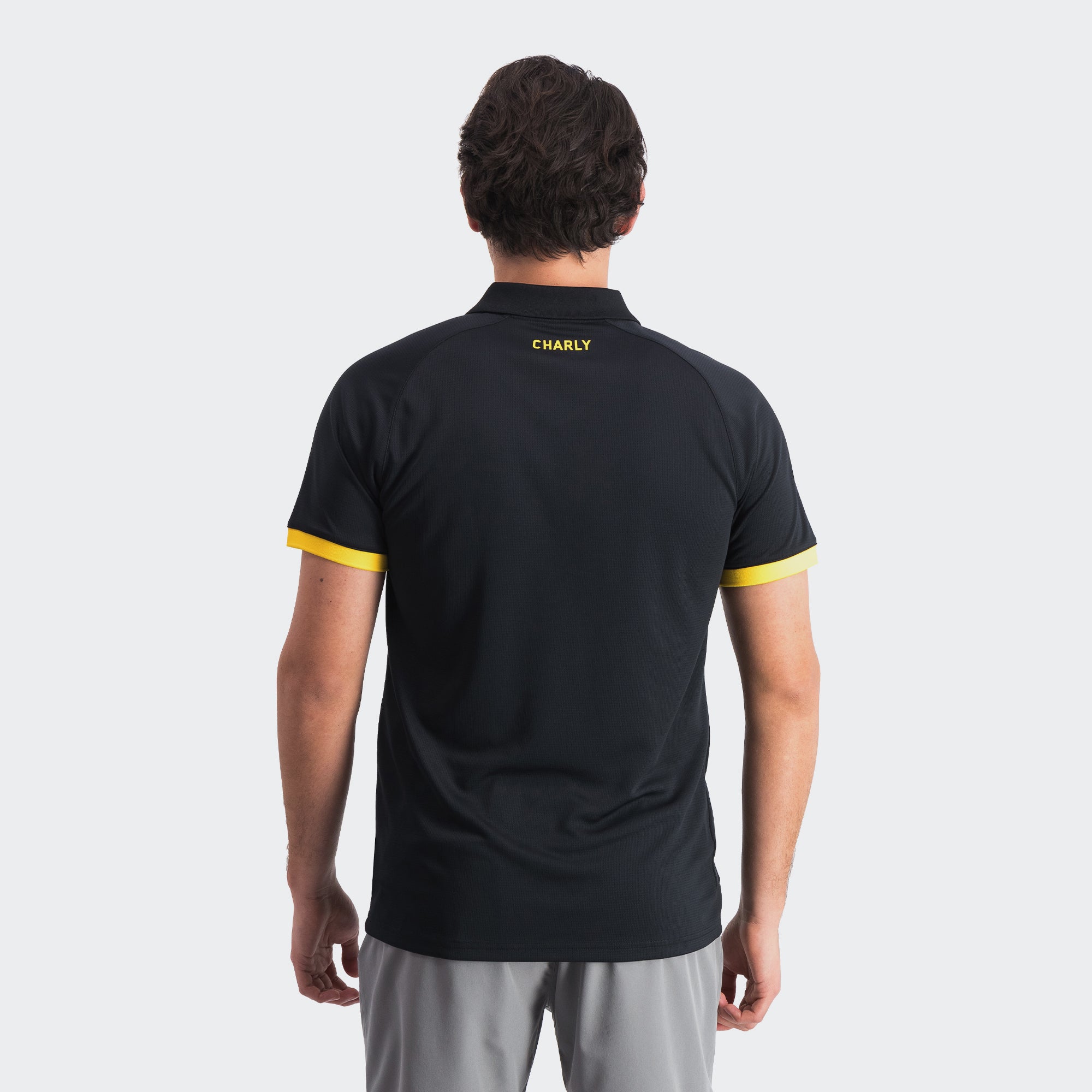 Black Pittsburgh Polo T-Shirt for Men Charly Sport Gear