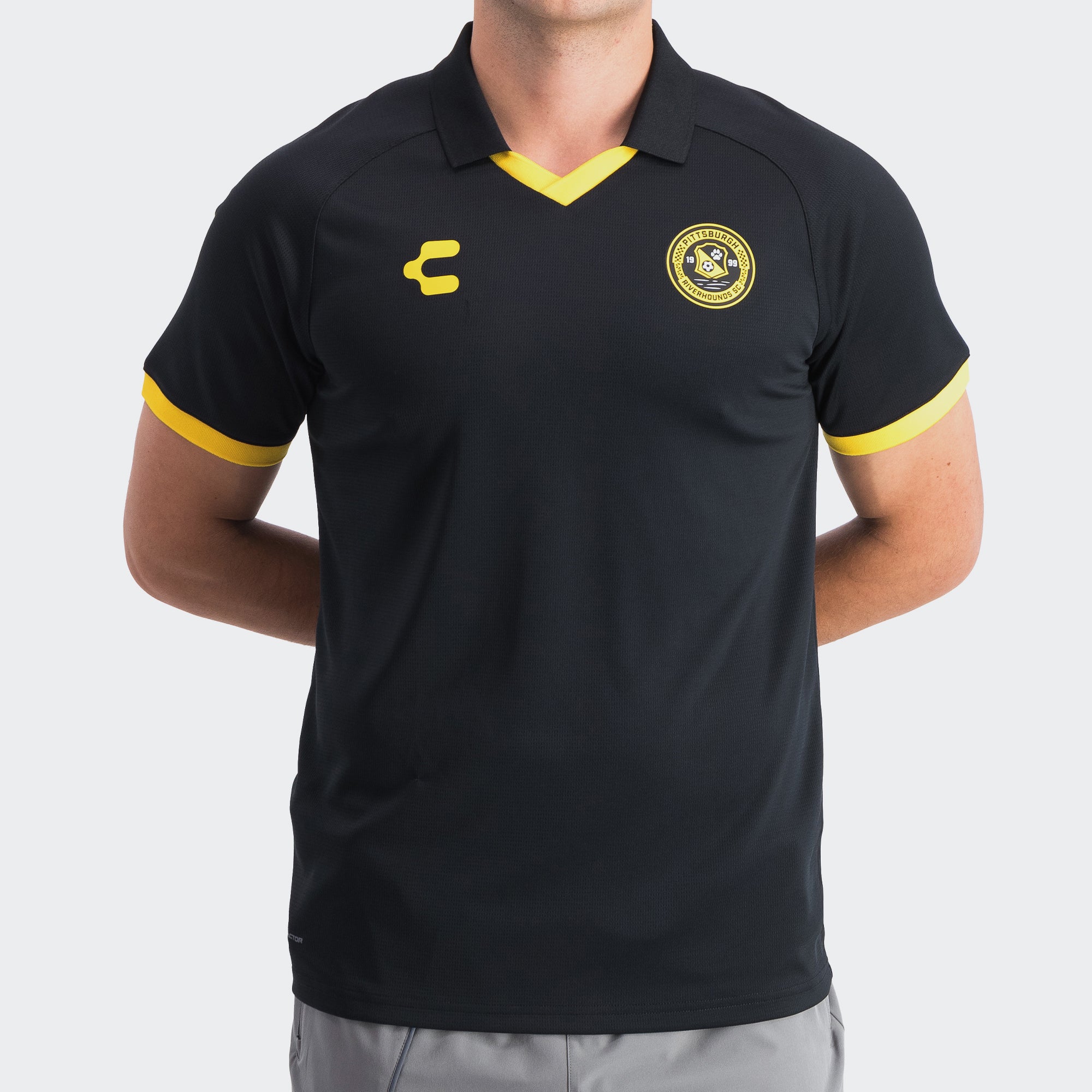Black Pittsburgh Polo T-Shirt for Men Charly Sport Gear