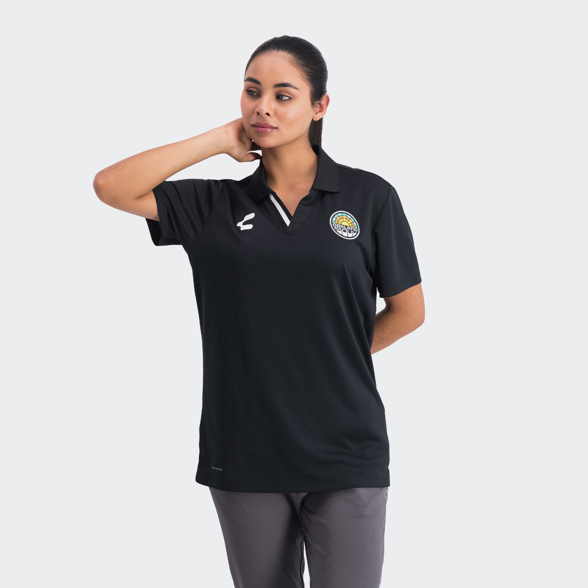 Black Oakland Soul Polo T-Shirt Charly Sport Gear