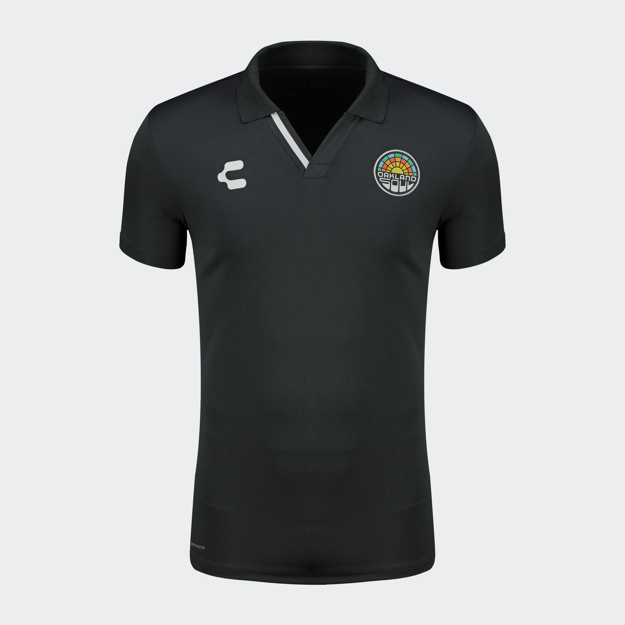 Black Oakland Soul Polo T-Shirt Charly Sport Gear