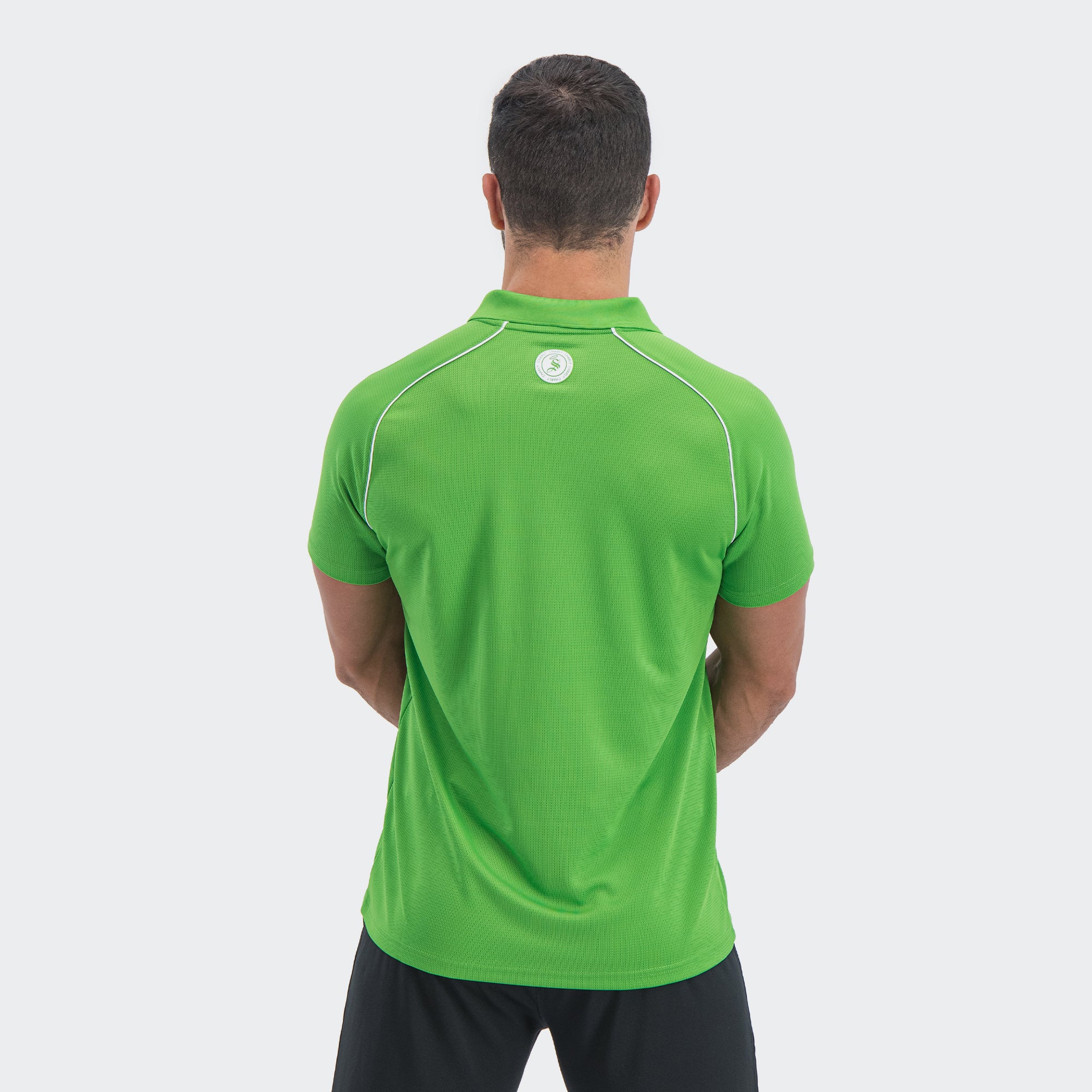 Green Santos 25-26 Polo T-Shirt with Zipper for Men Charly Sport Soccer Gear