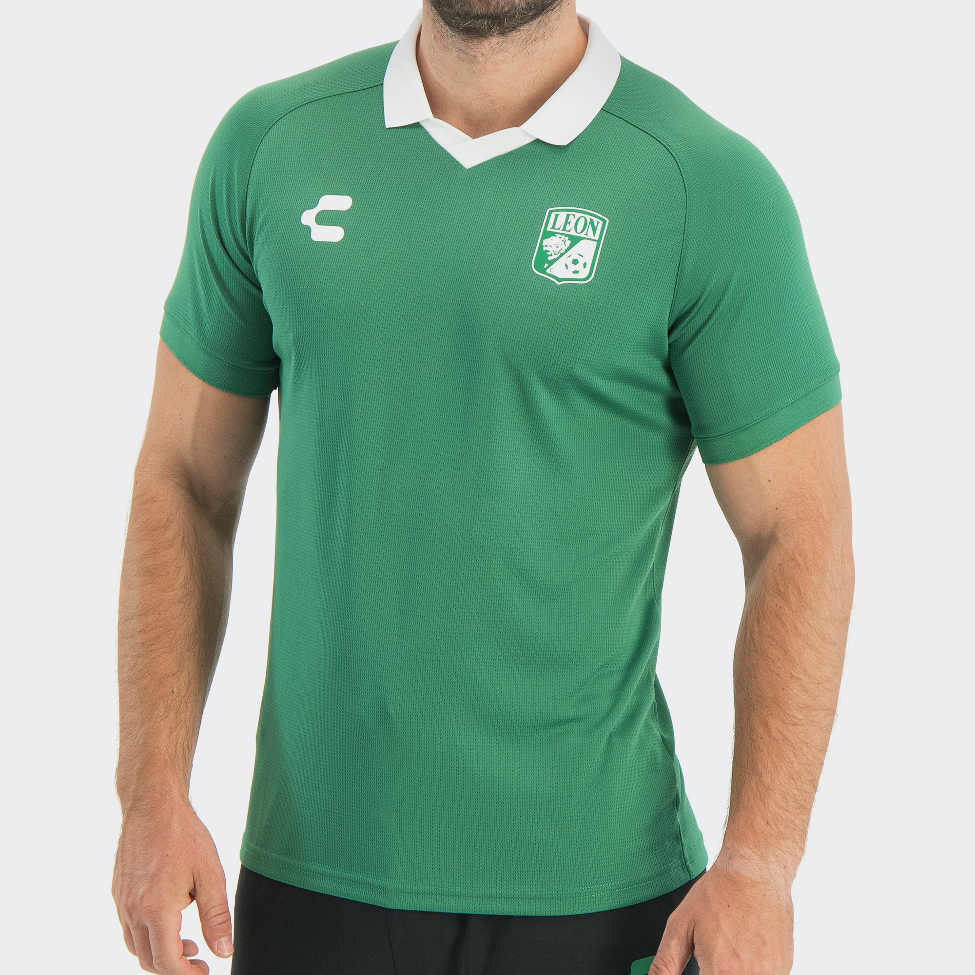 Green León 25-26 Polo T-Shirt for Men Charly Sport Soccer Gear