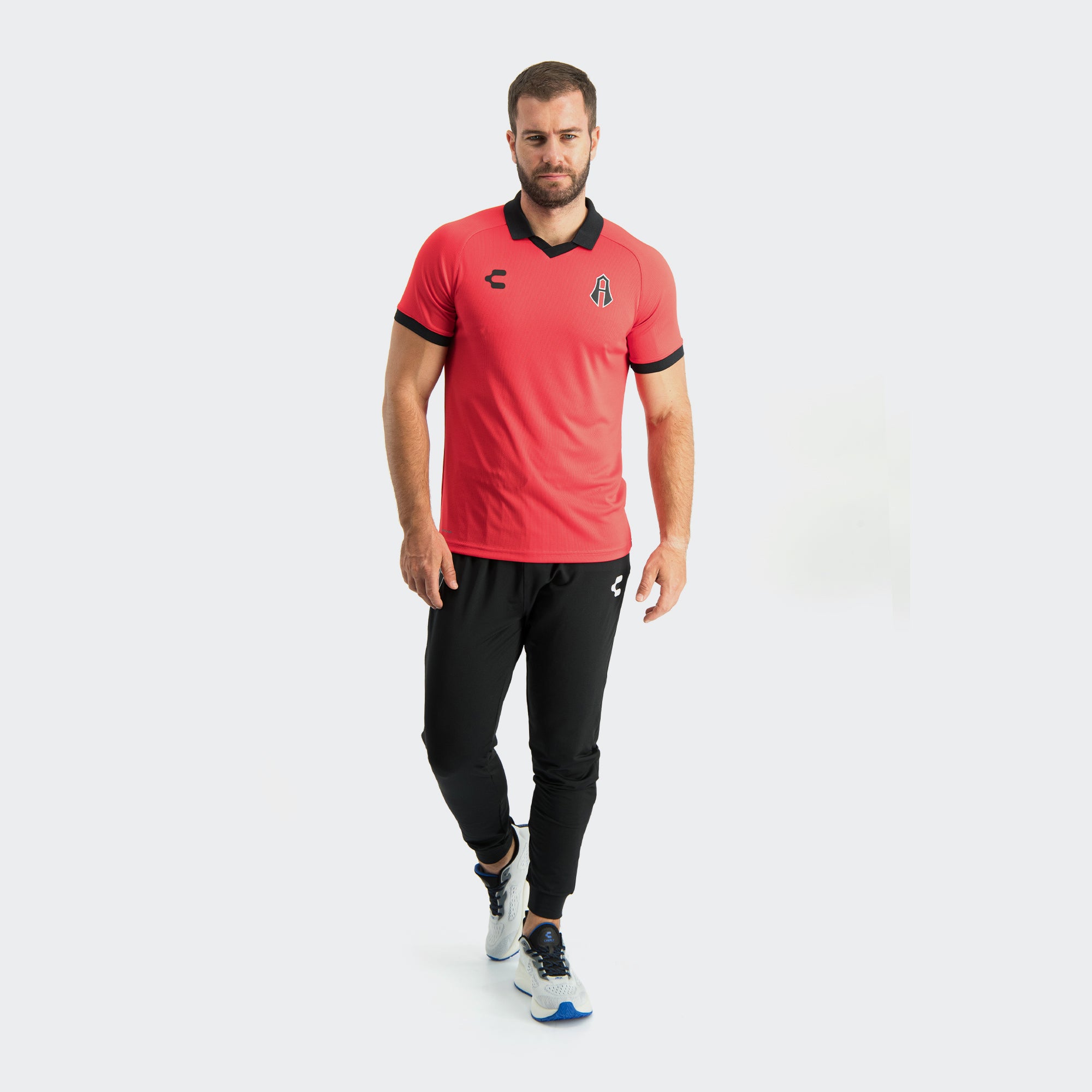 Red Atlas 25-26 Polo T-Shirt for Men Charly Soccer Gear