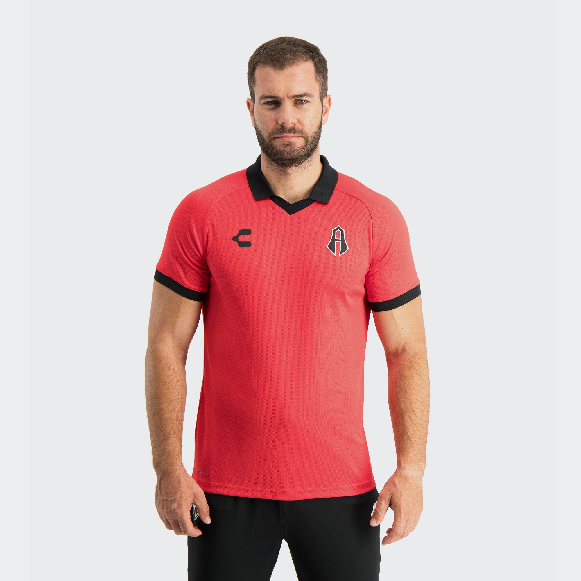 Red Atlas 25-26 Polo T-Shirt for Men Charly Soccer Gear