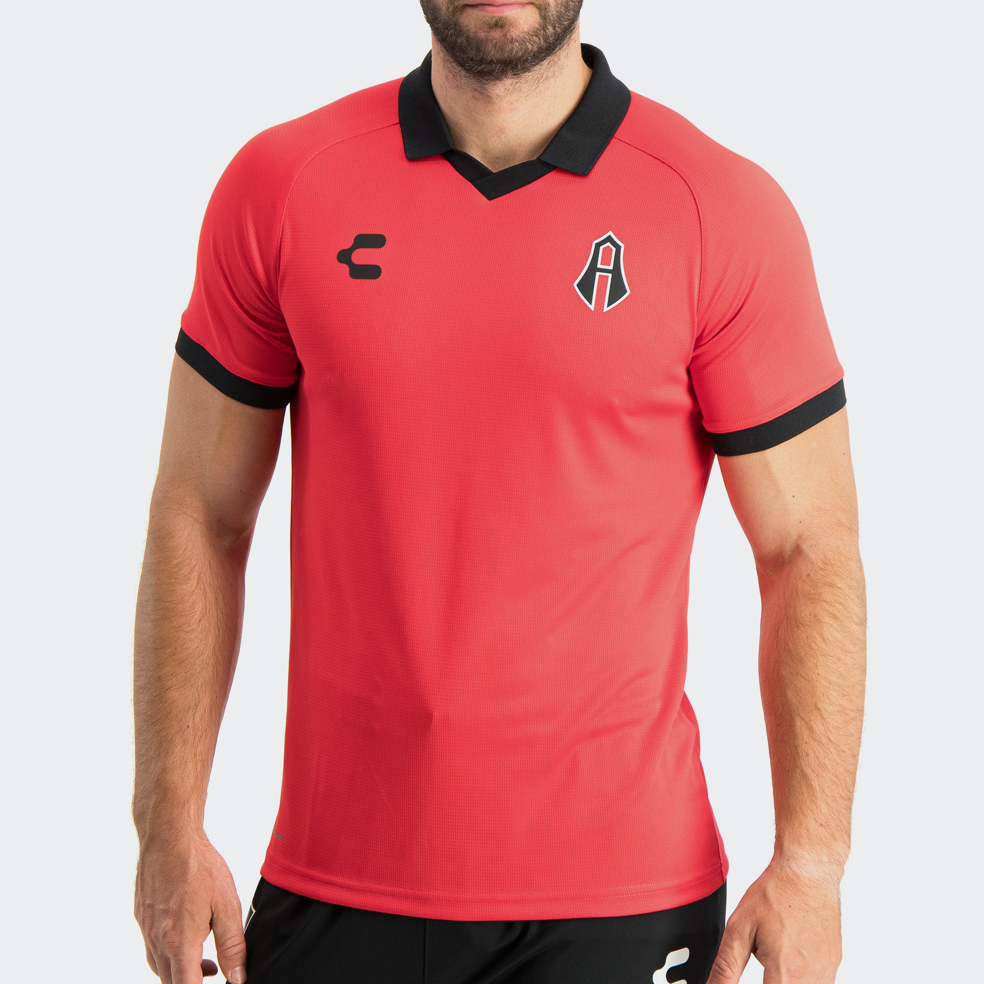 Red Atlas 25-26 Polo T-Shirt for Men Charly Soccer Gear