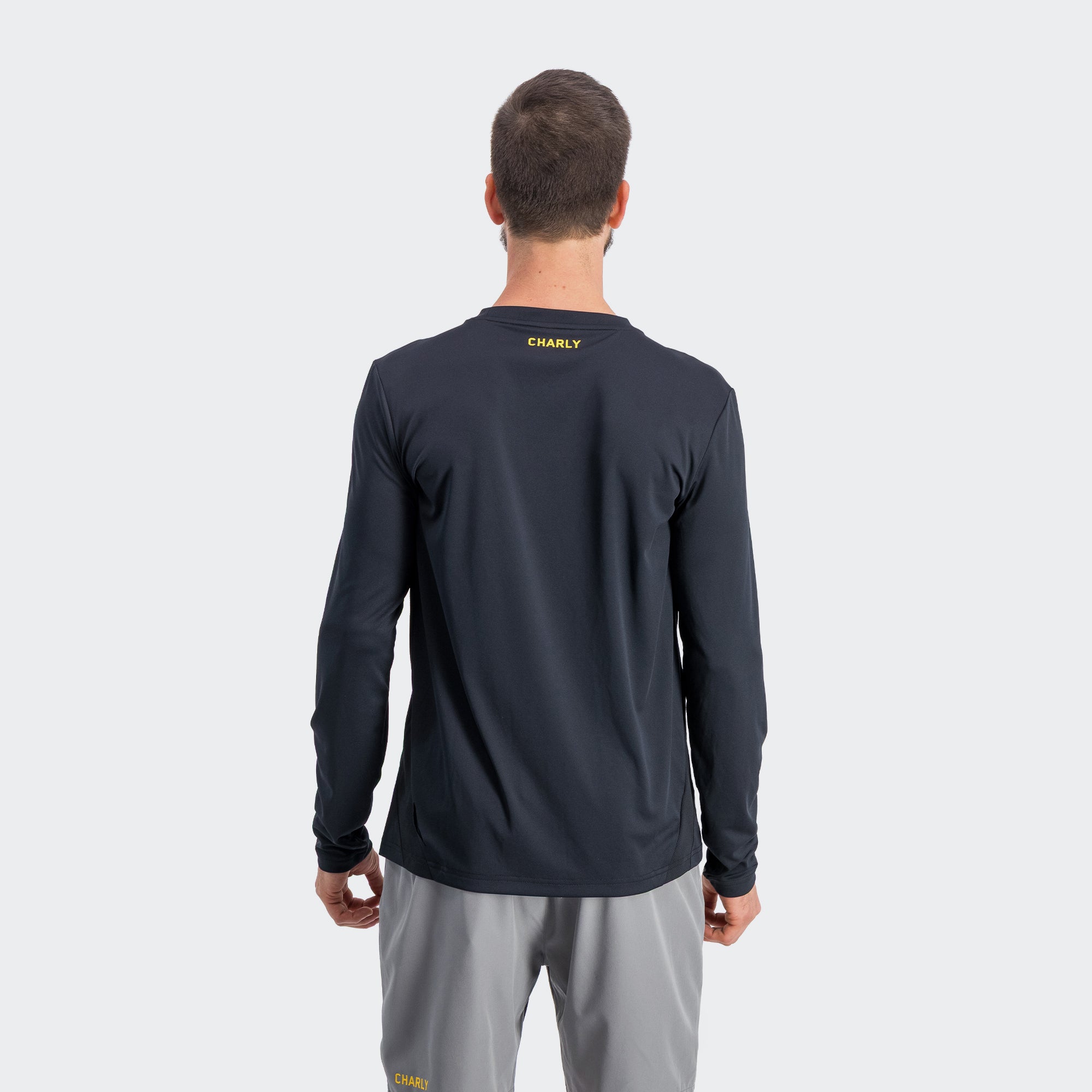 Black Yellow Pittsburgh Long Sleeve T-Shirt for Men Charly Sport Gear