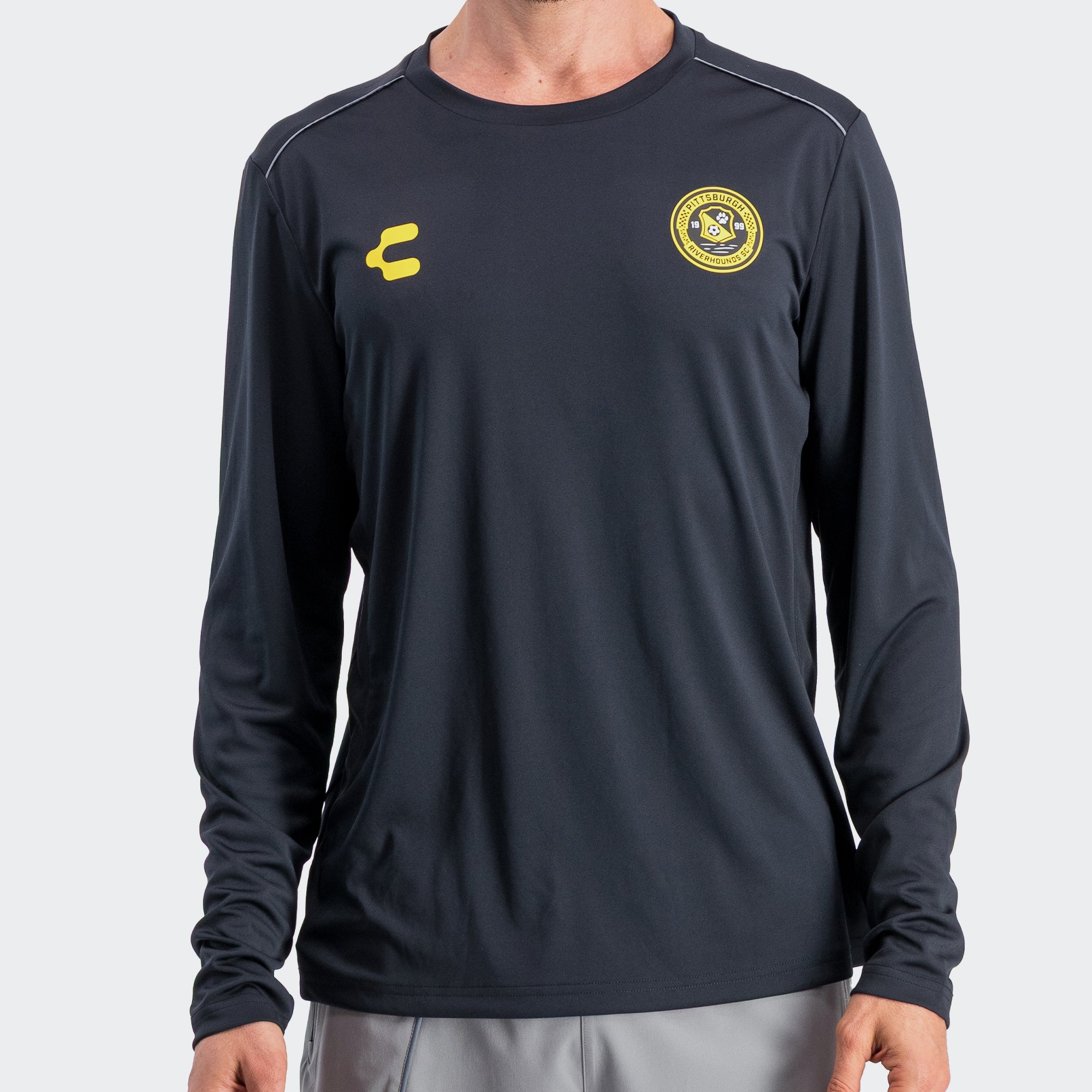 Black Yellow Pittsburgh Long Sleeve T-Shirt for Men Charly Sport Gear