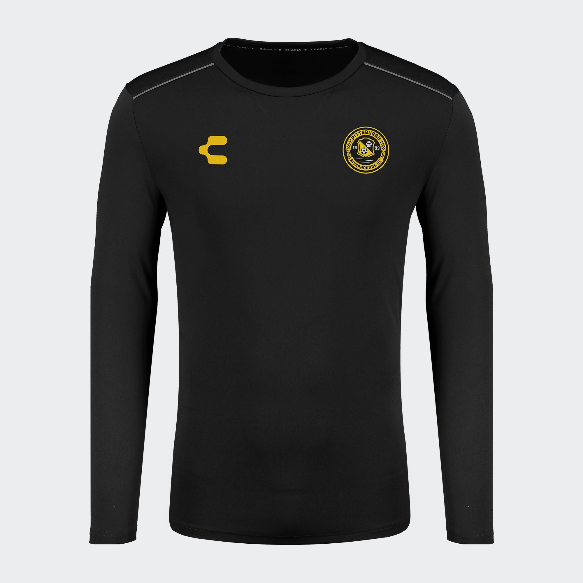 Black Yellow Pittsburgh Long Sleeve T-Shirt for Men Charly Sport Gear