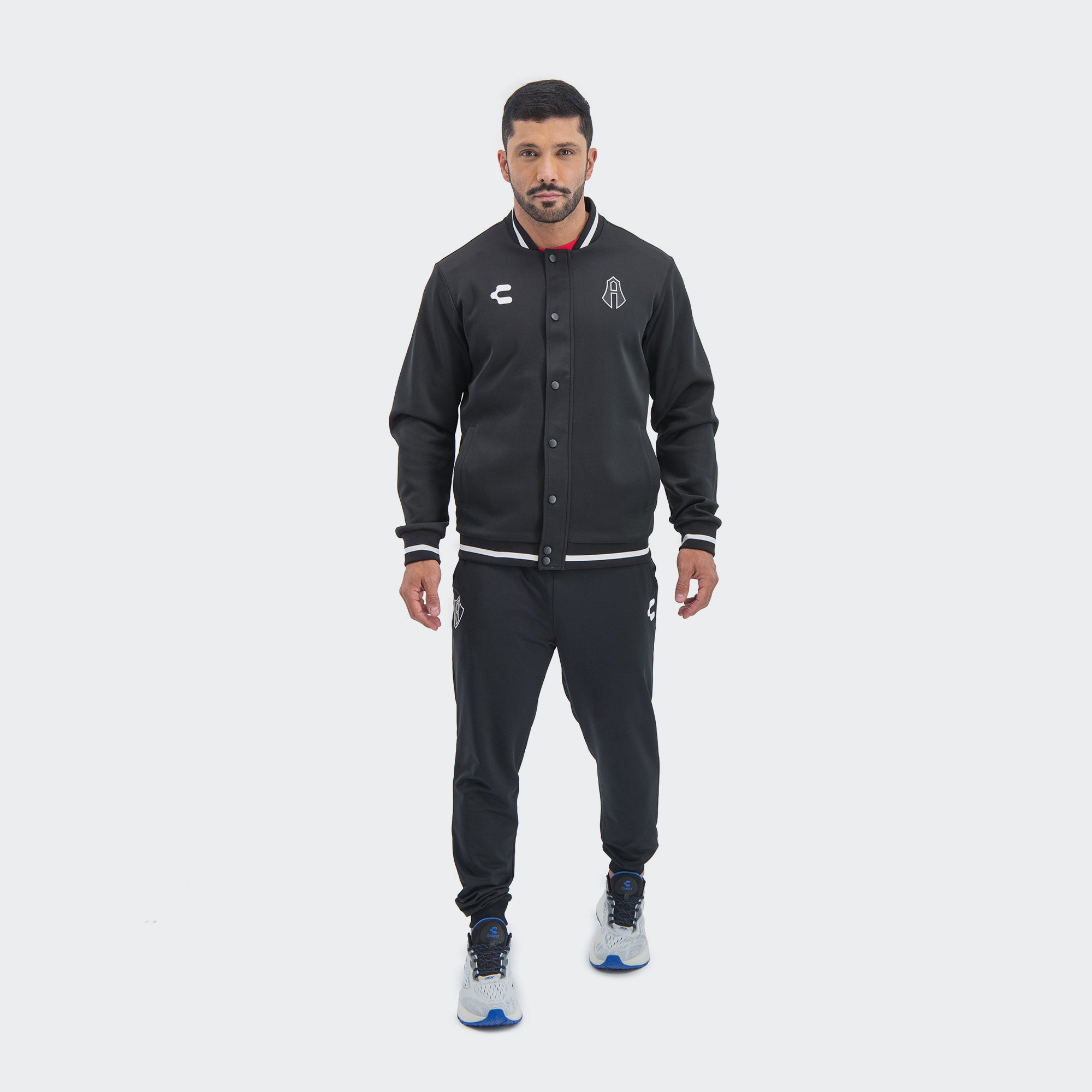 Black Atlas 25-26 Bomber Jacket for Men Charly Sport Soccer Gear