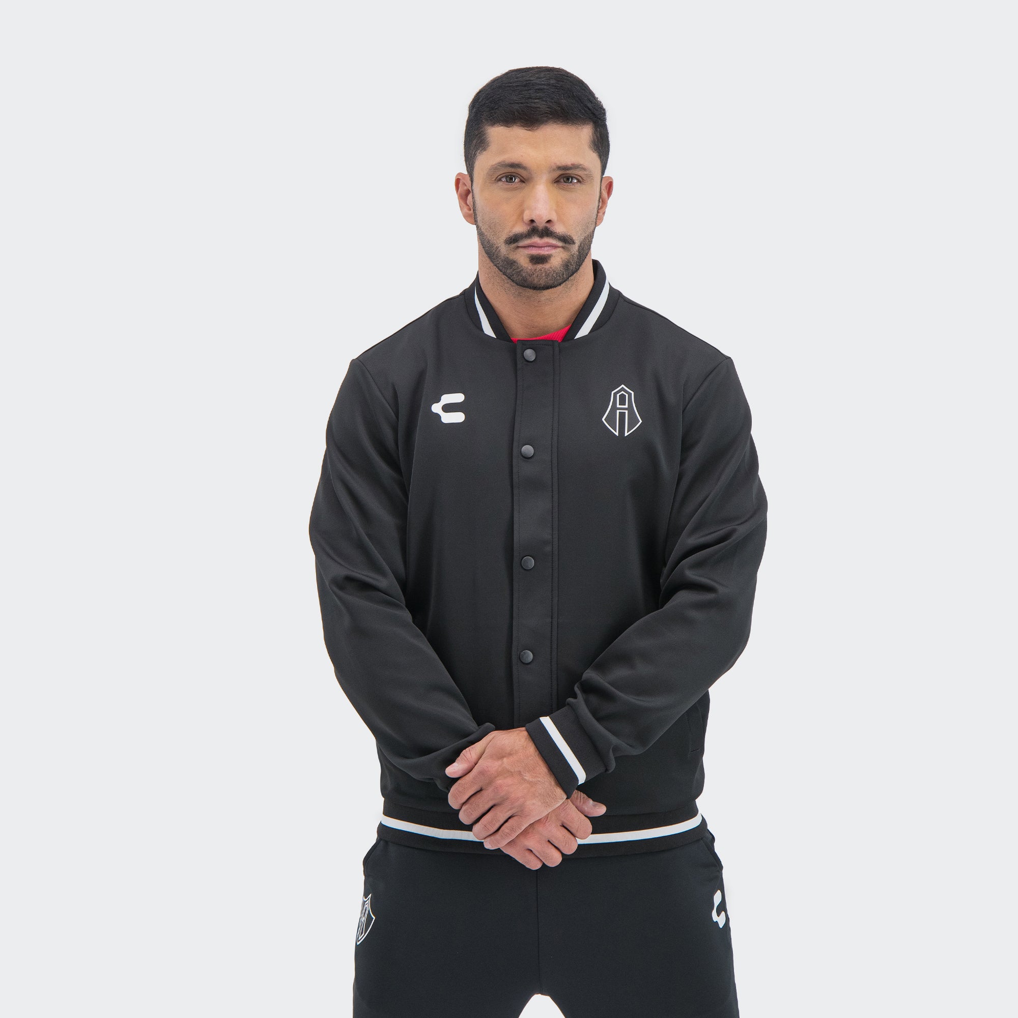 Black Atlas 25-26 Bomber Jacket for Men Charly Sport Soccer Gear