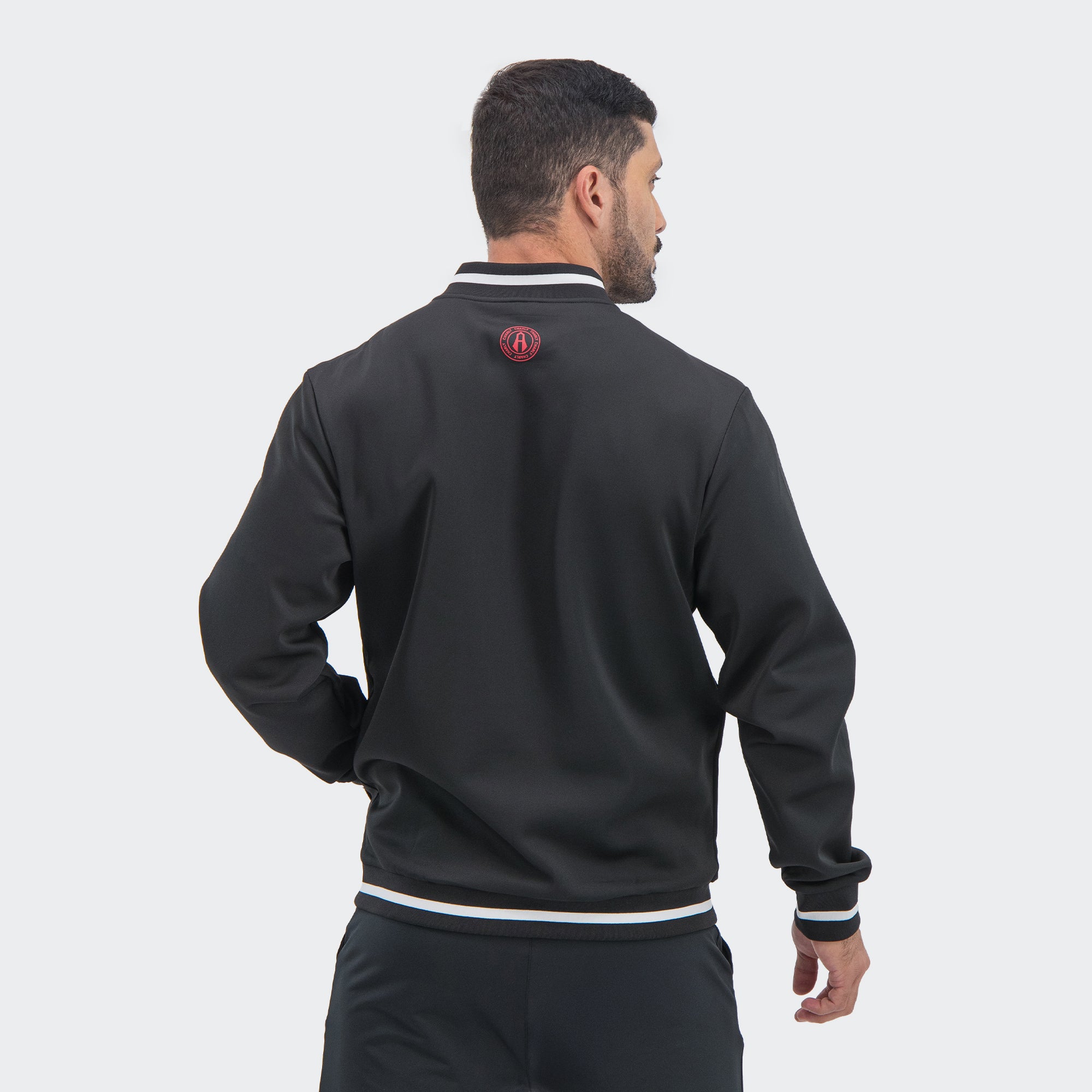 Black Atlas 25-26 Bomber Jacket for Men Charly Sport Soccer Gear