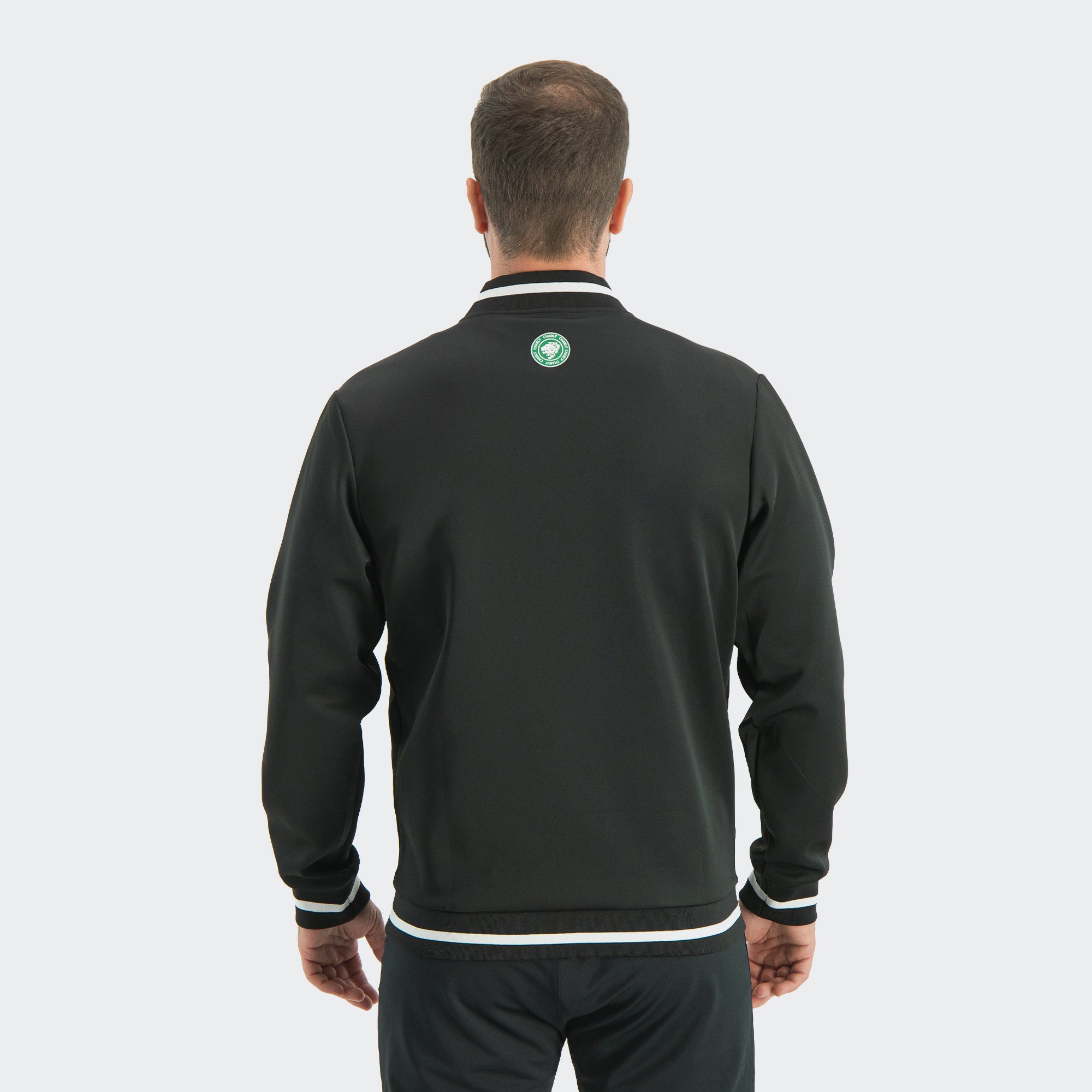 Black León 25-26 Bomber Jacket for Men Charly Sport Soccer Gear