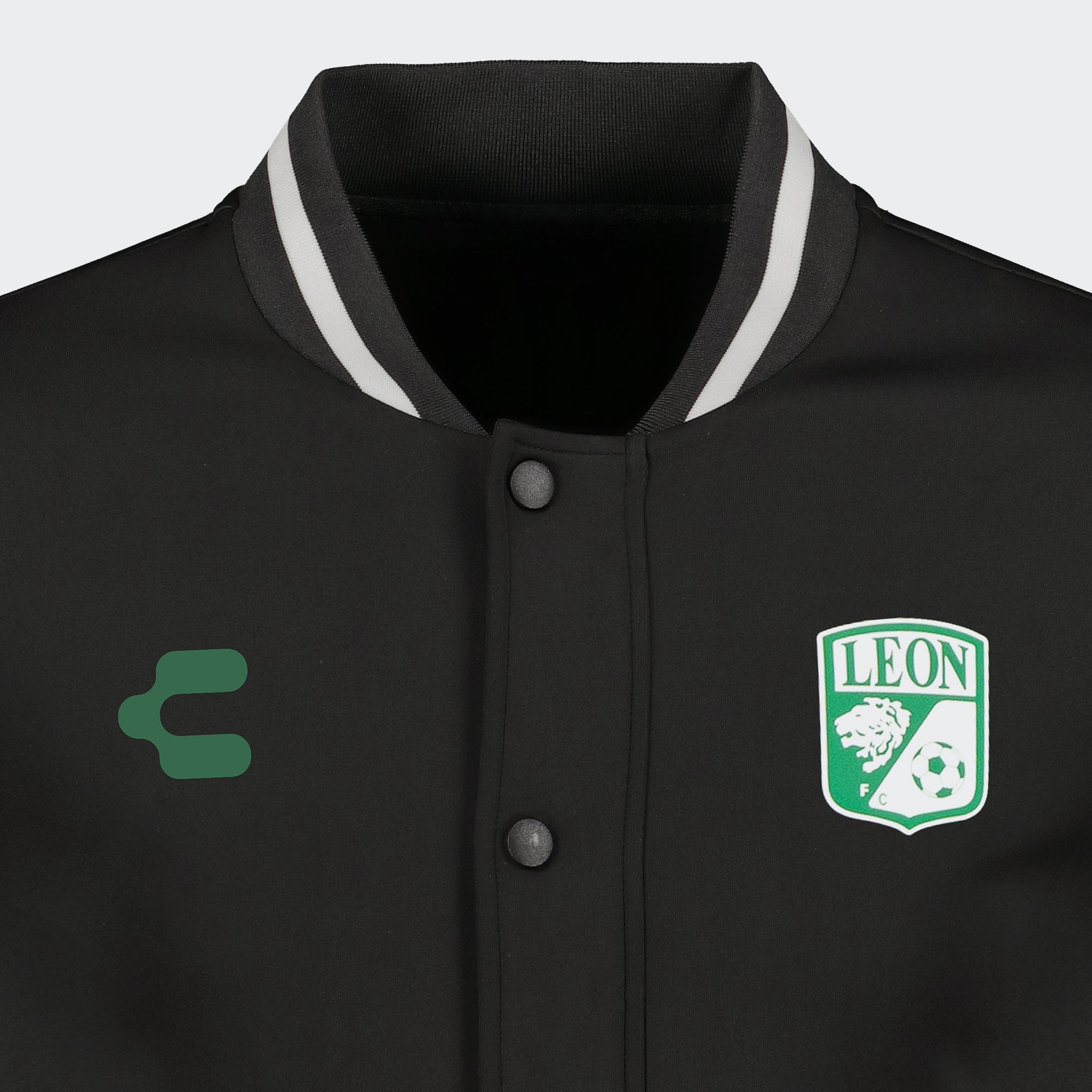 Black León 25-26 Bomber Jacket for Men Charly Sport Soccer Gear