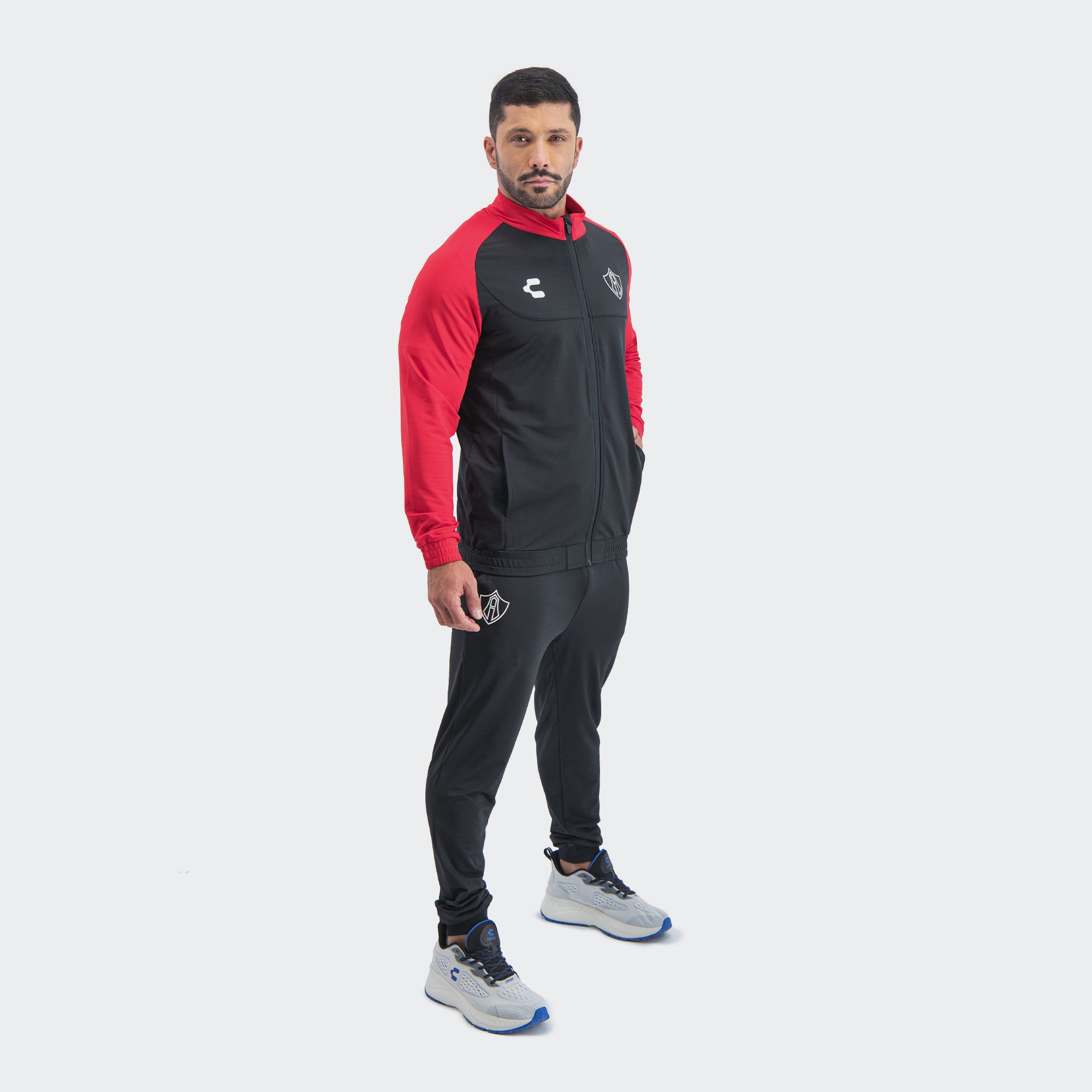 Black Red Atlas 25-26 Training Jacket for Men Charly Sport Soccer Gear