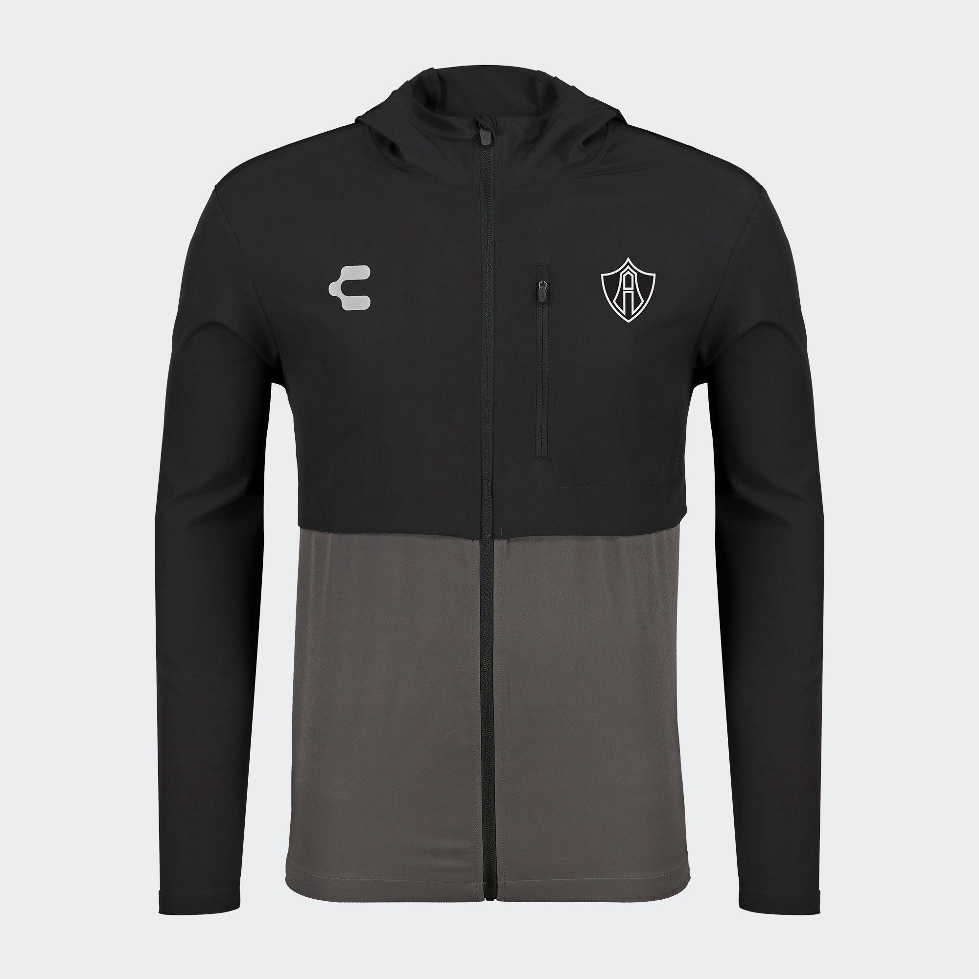 Black Gray Atlas 25-26 Windbreaker for Men Charly Sport Soccer Gear