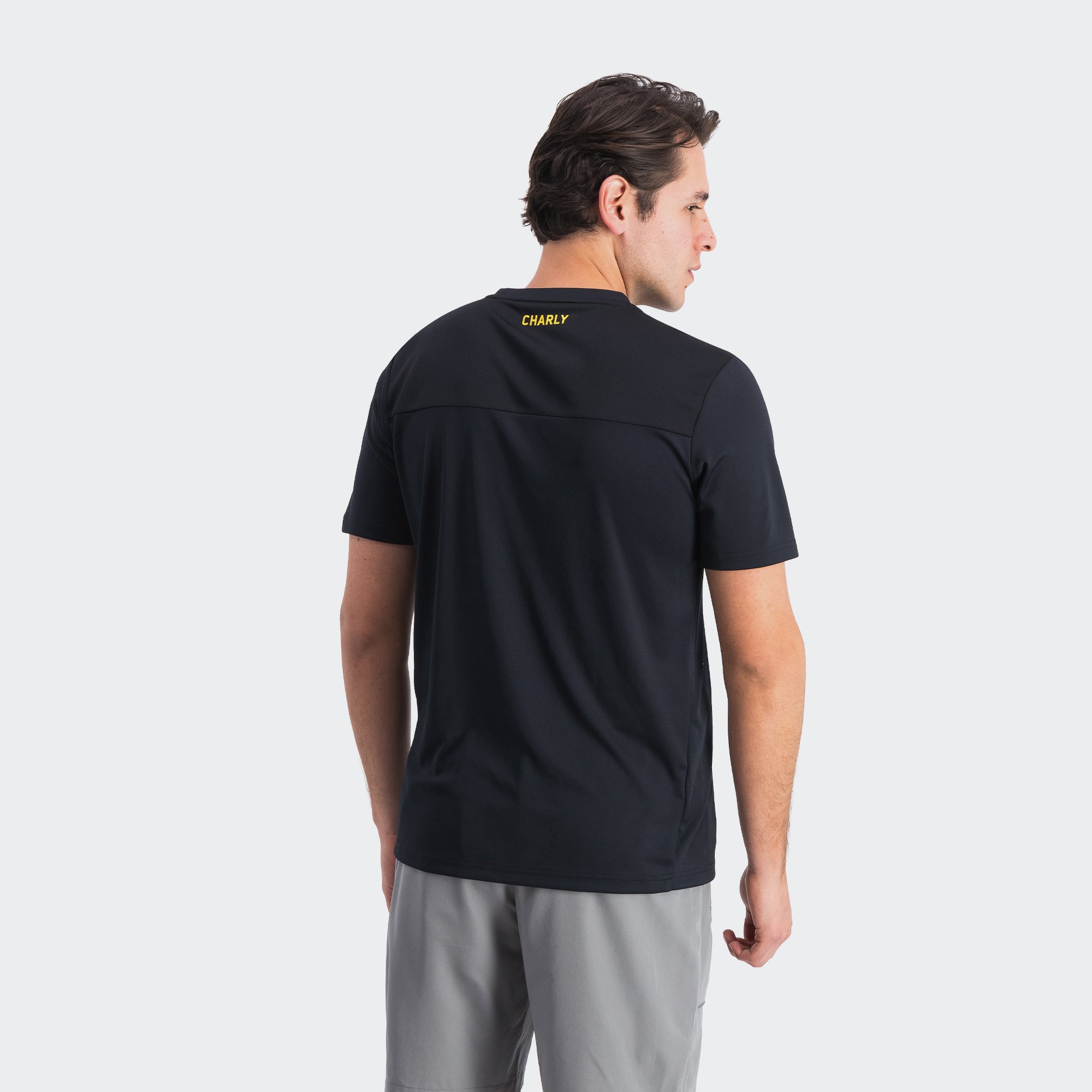 Black Yellow Pittsburgh T-Shirt for Men Charly Sport Gear