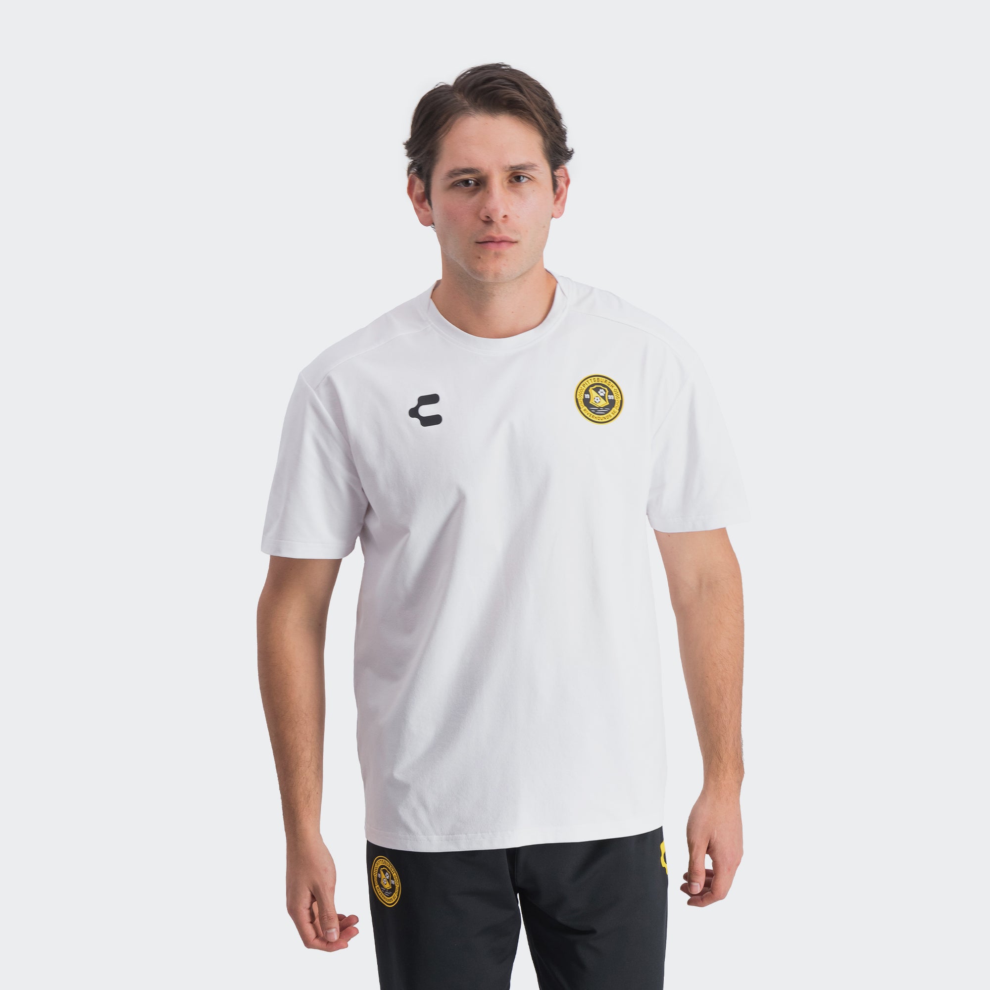 White Yellow Pittsburgh T-Shirt for Men Charly Sport Gear