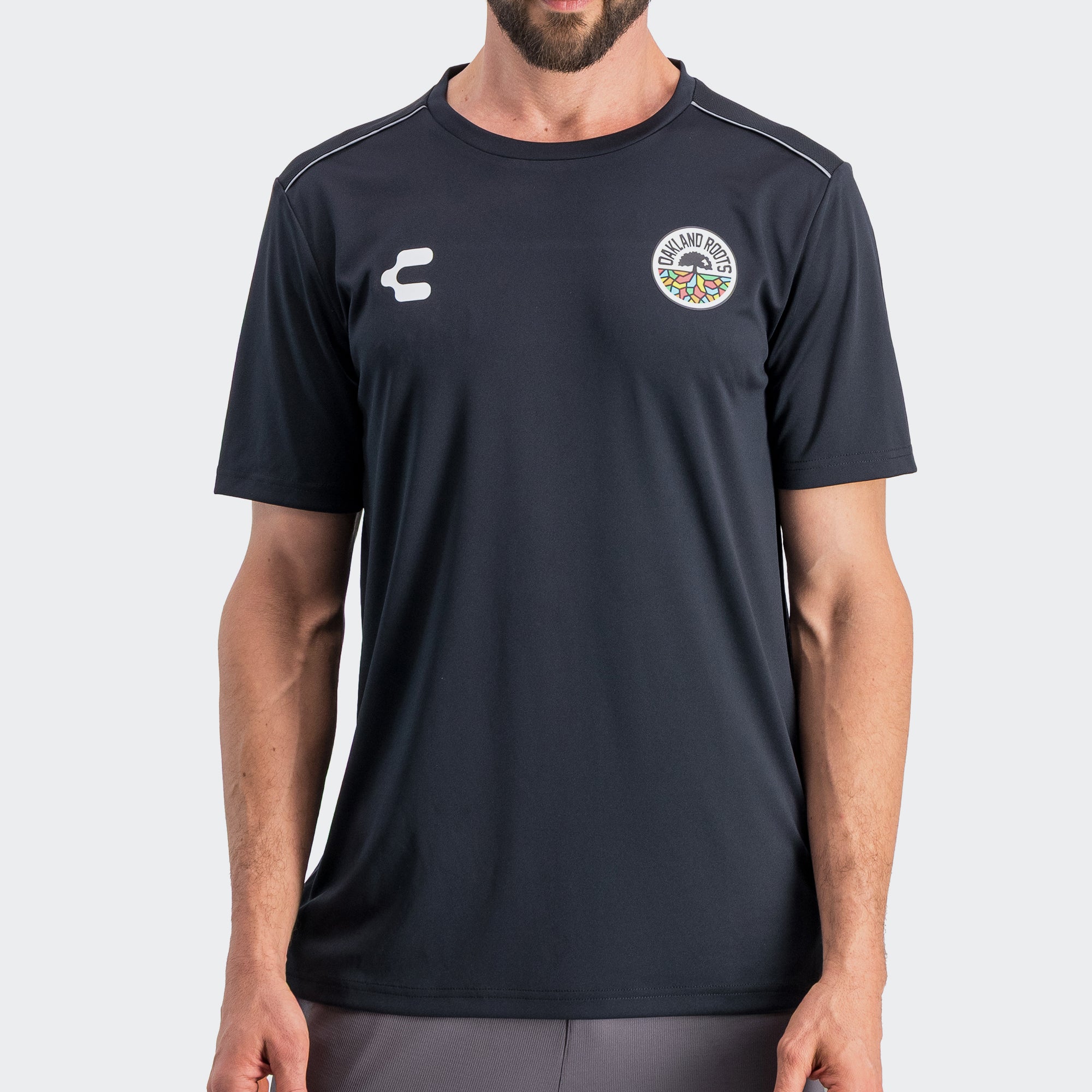 Black Oakland Roots T-Shirt for Men Charly Sport Gear