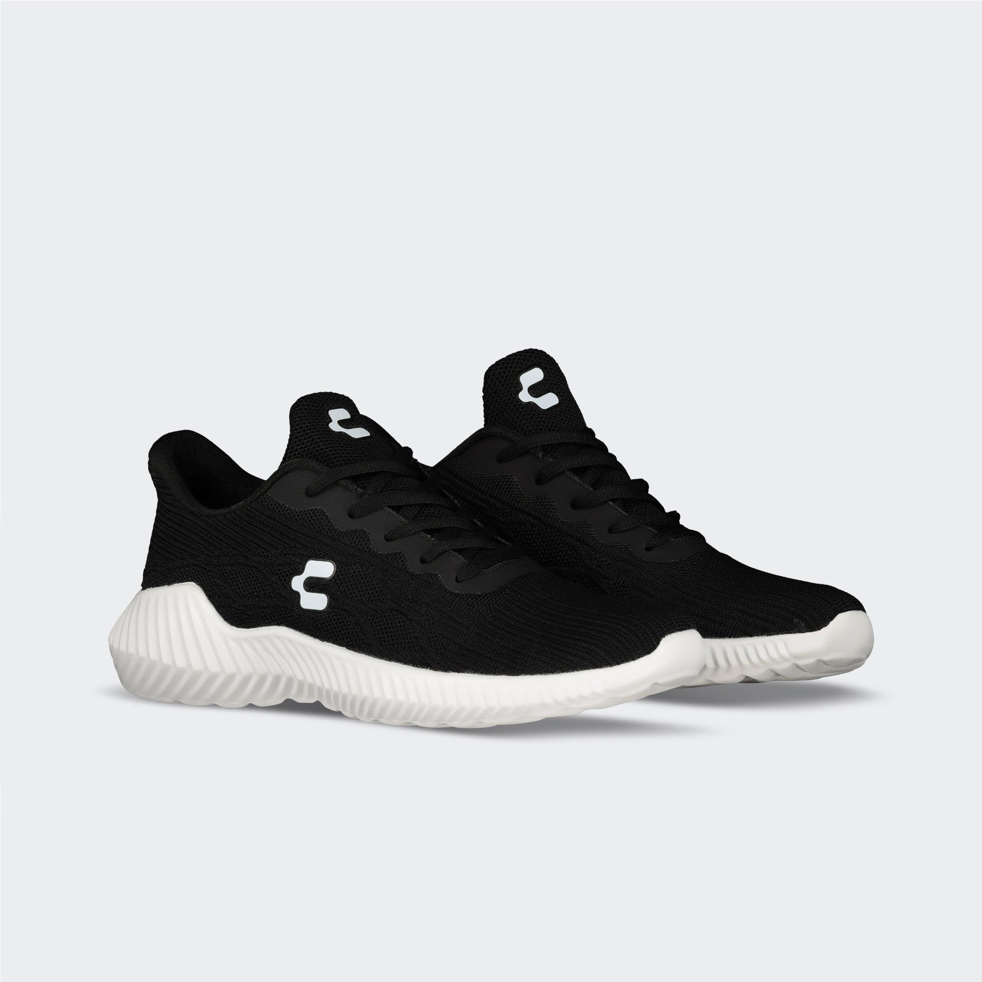 Black White Relax Walking Light Sport Shoes for Men Charly Kadmia