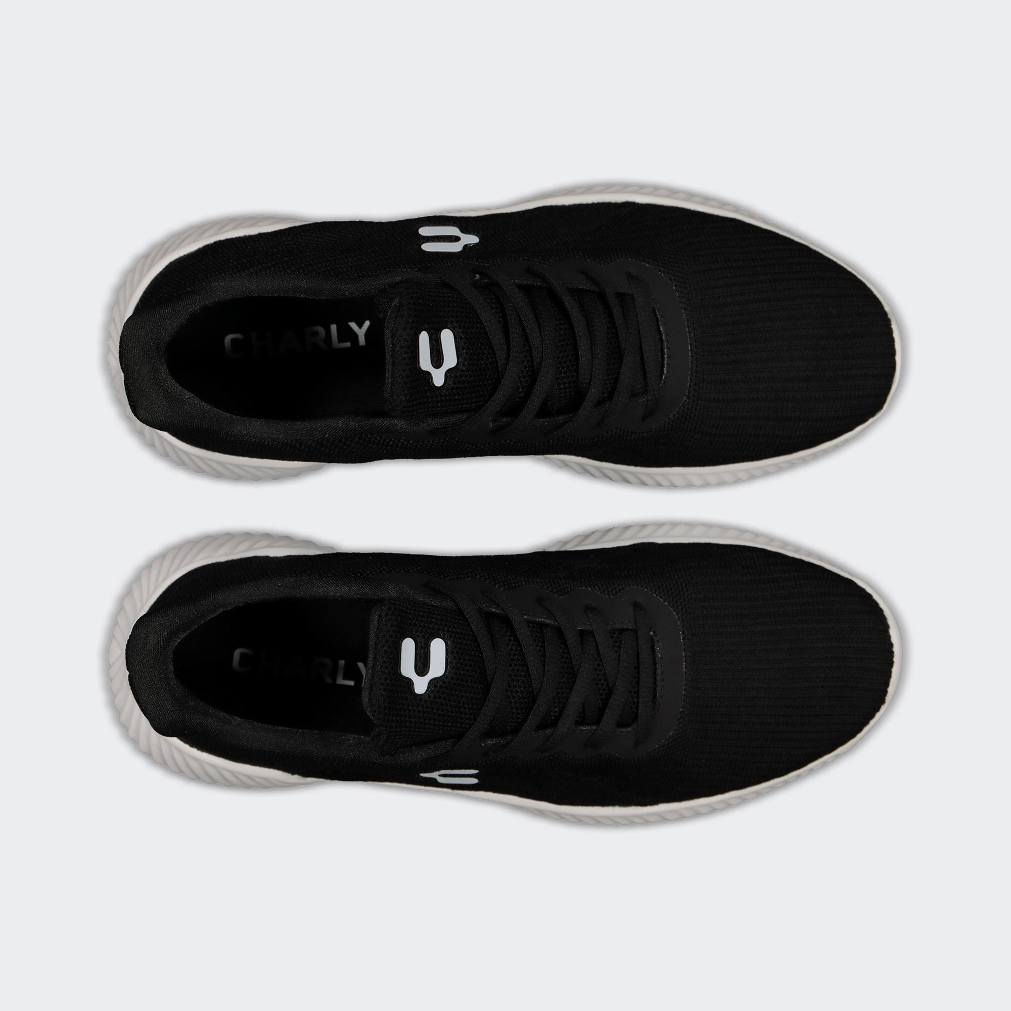 Black White Relax Walking Light Sport Shoes for Men Charly Kadmia