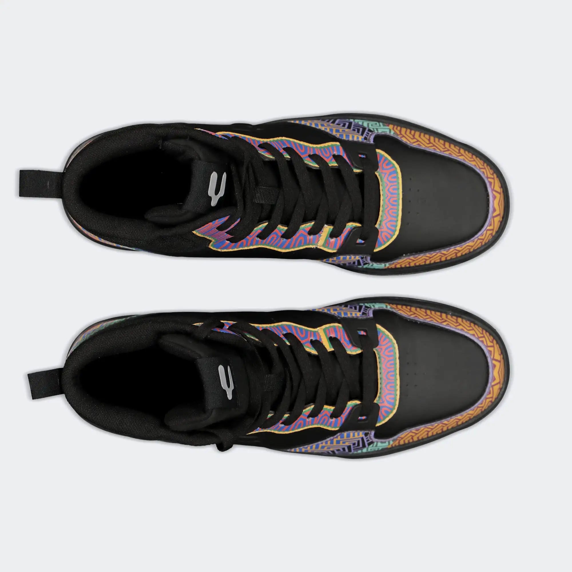 Black Mulicolor Shoes for Men X Jacobo y María Ángeles Charly Action