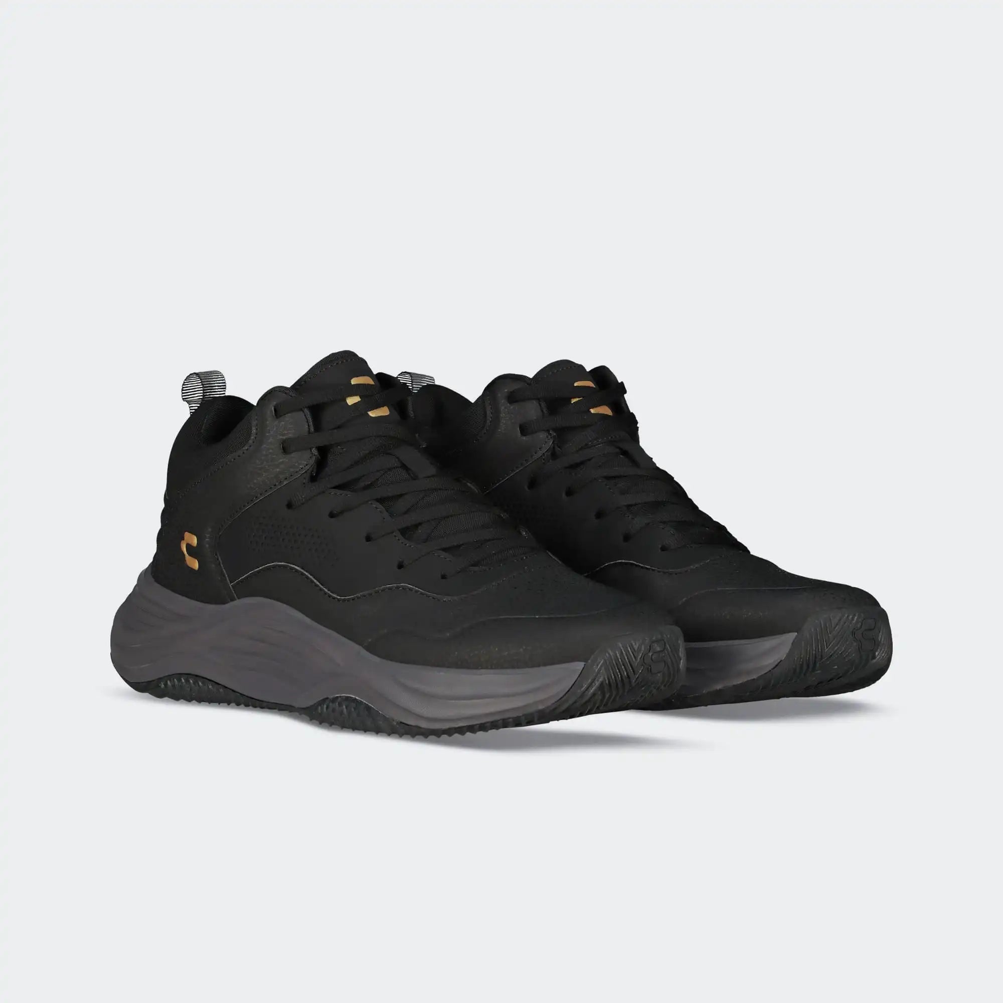 Black Oxford Basket Shoes for Men Charly Neiv Sport