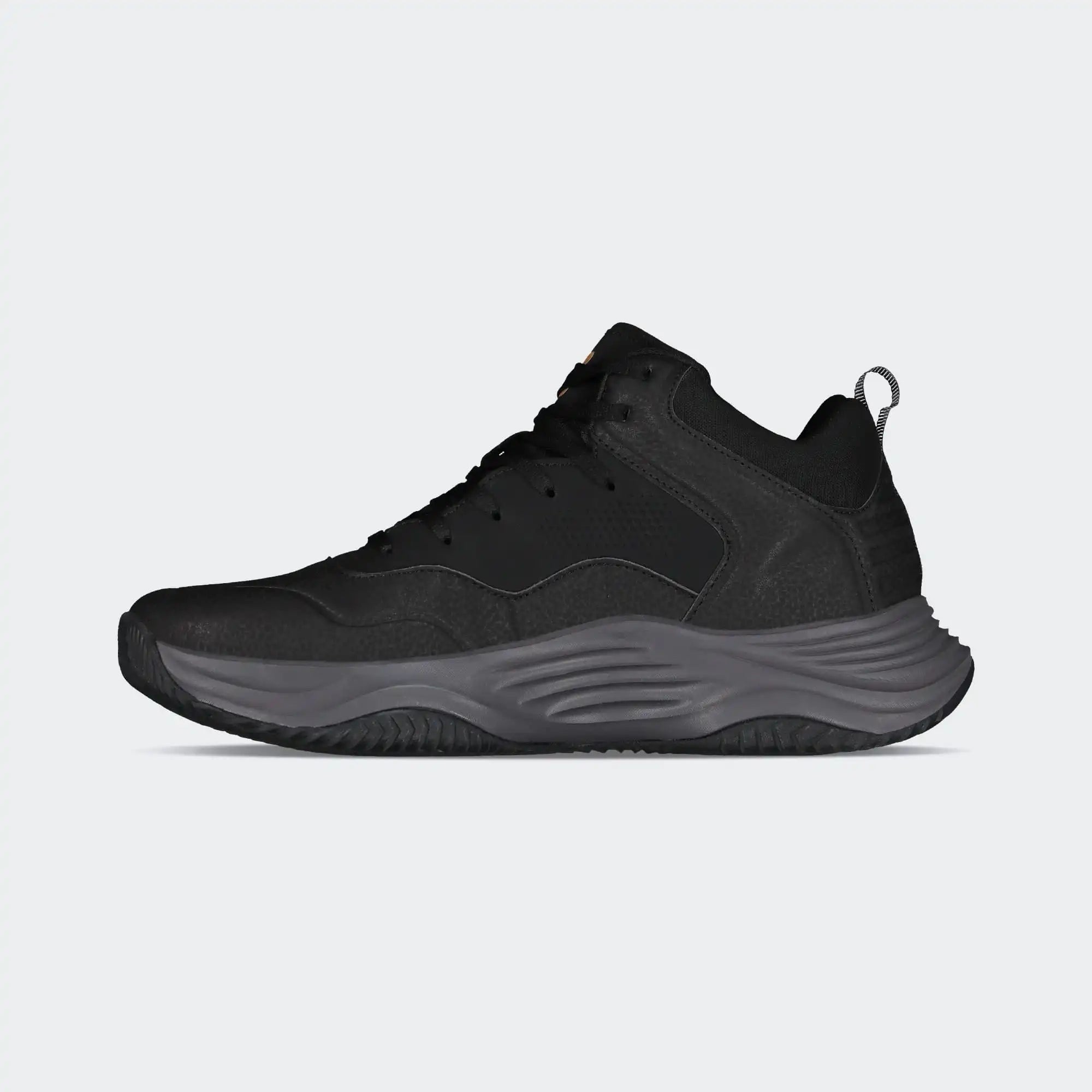 Black Oxford Basket Shoes for Men Charly Neiv Sport