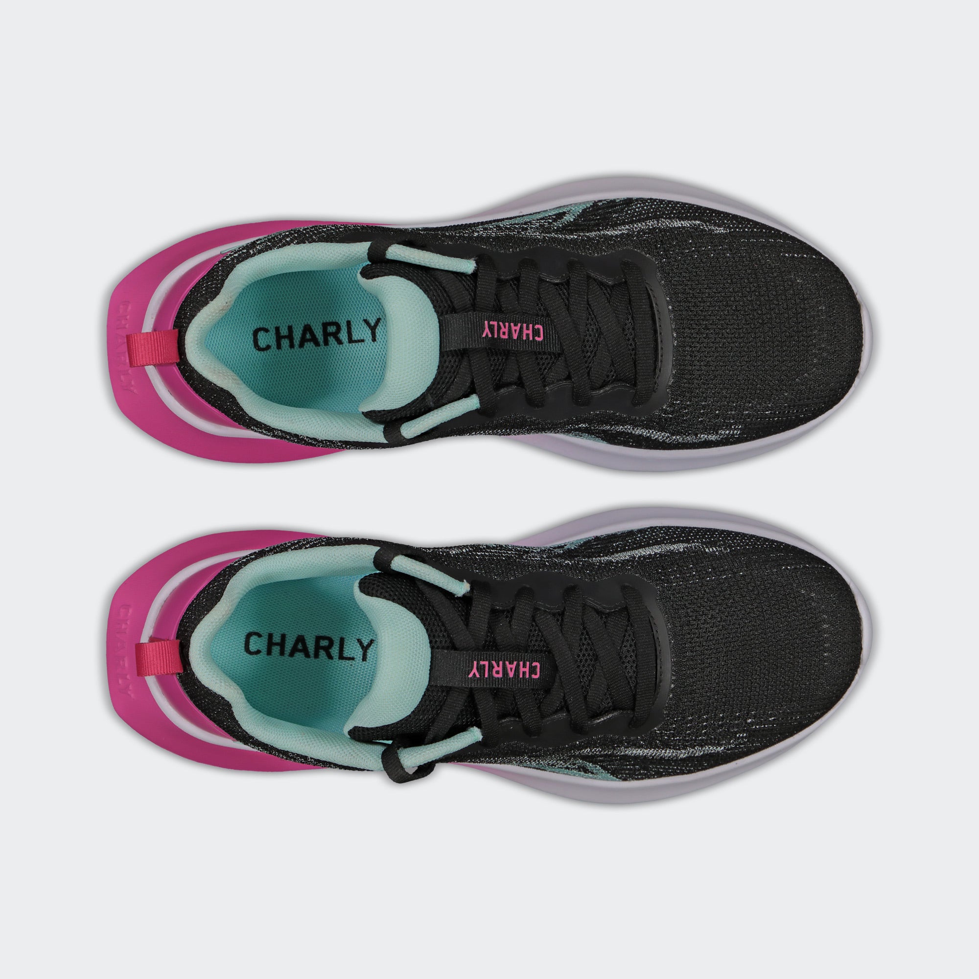 Black Fiusha Relax Walking Light Sport Shoes for Women Charly Tringe