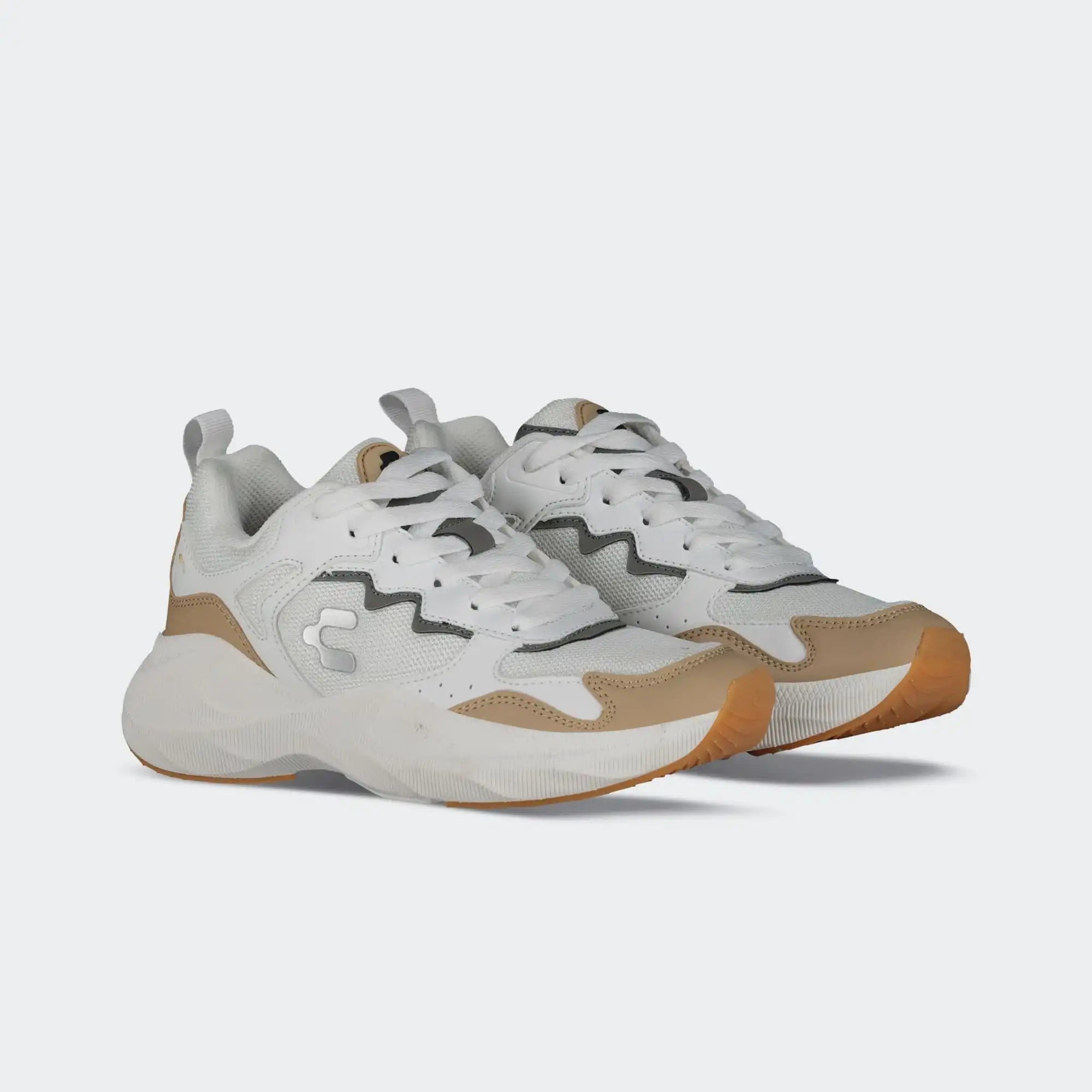 White Beige Fashion Sport Shoes for Women Charly Balti Lifestyle