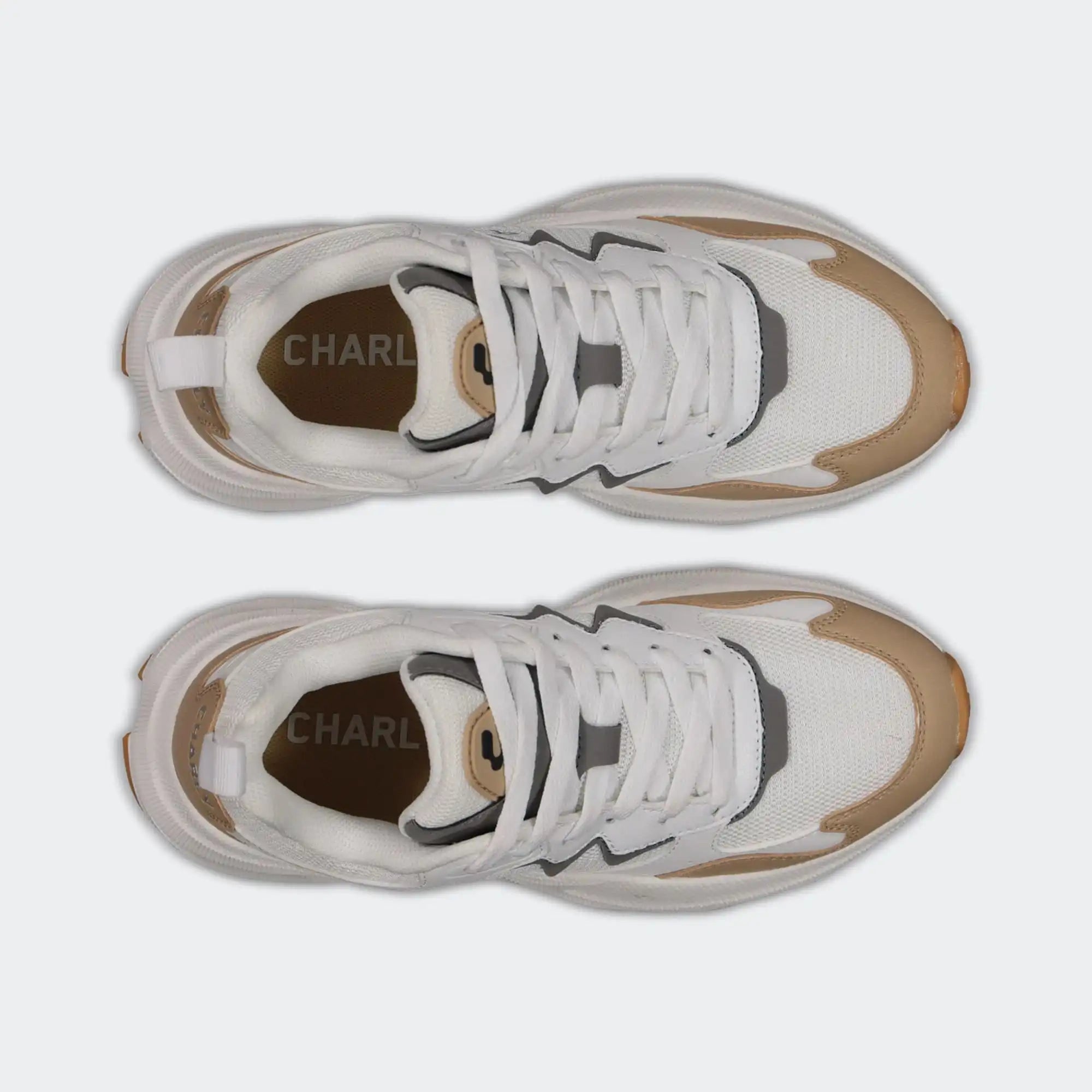 White Beige Fashion Sport Shoes for Women Charly Balti Lifestyle