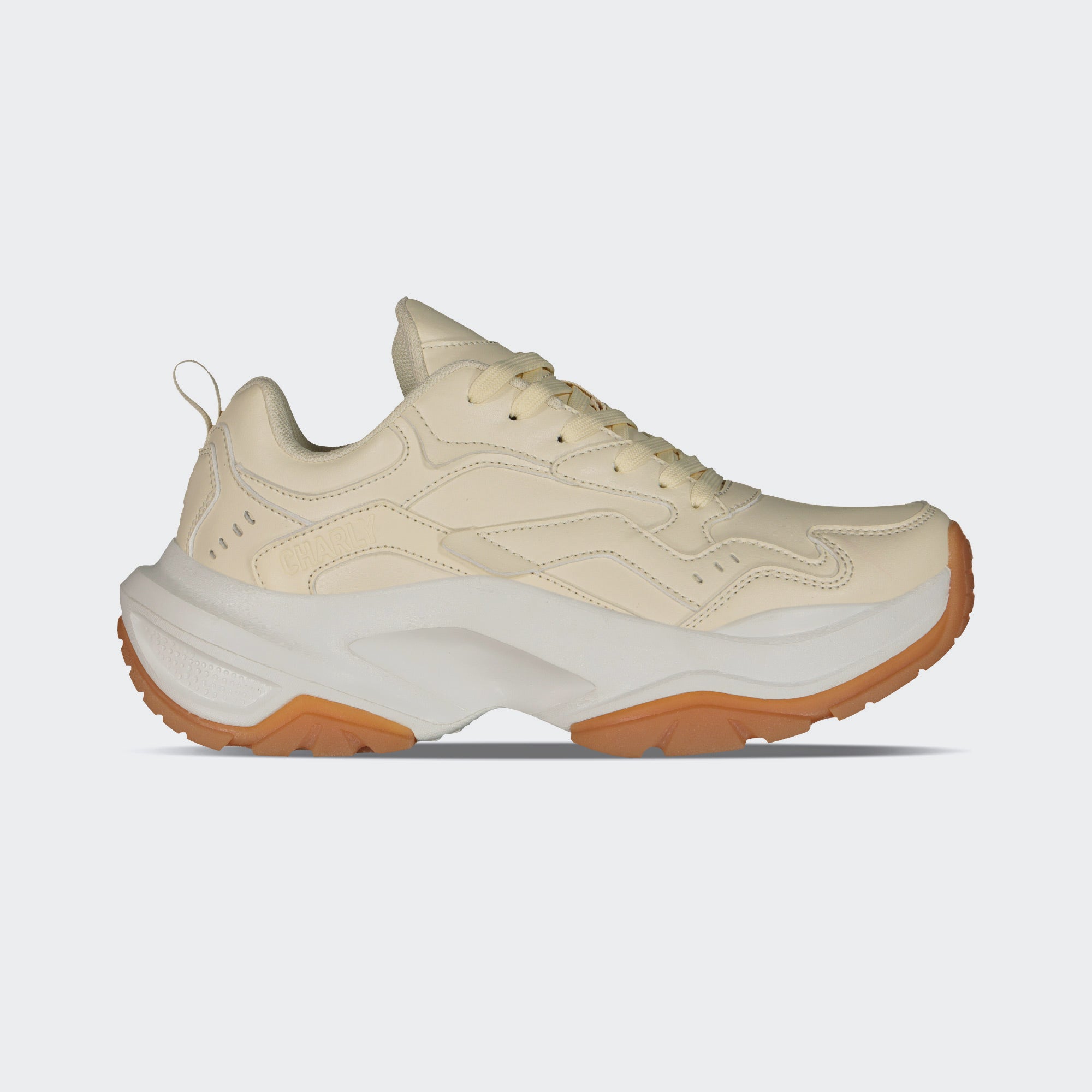 Beige Lifestyle Fashion Sport Shoes for Women Charly Orla Pu