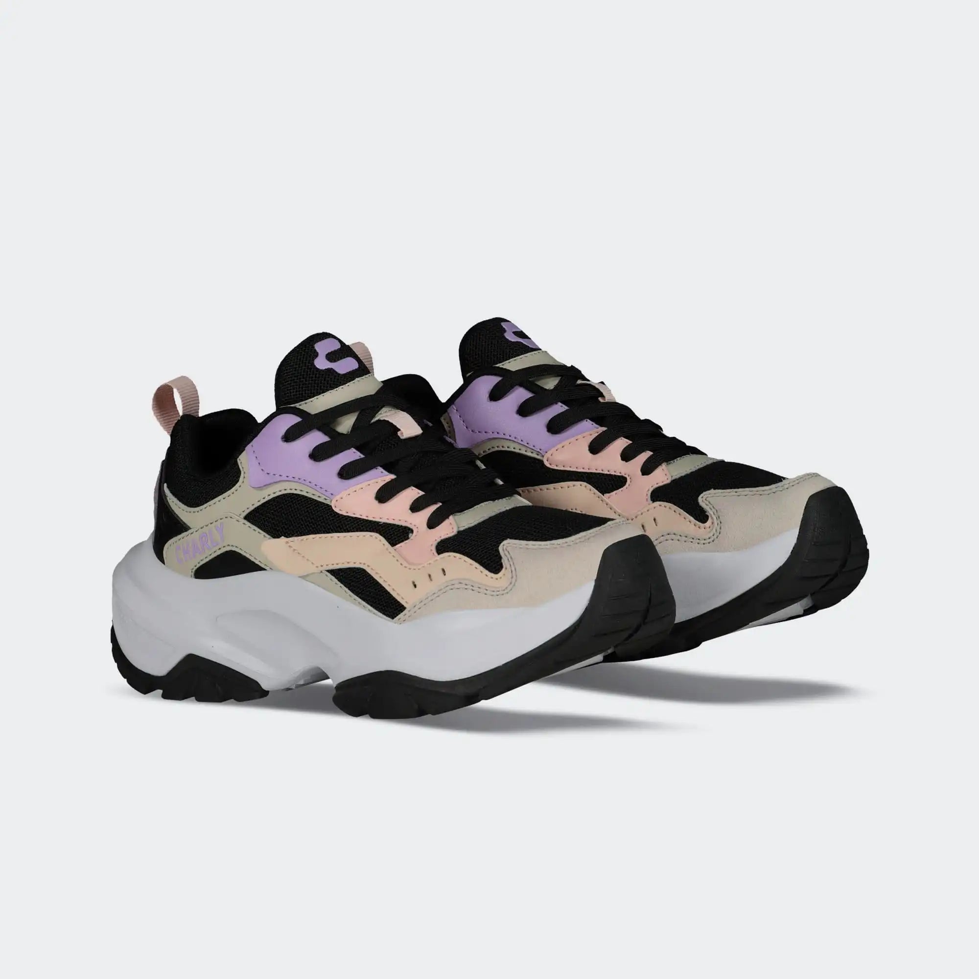Black Multicolor Fashion Sport Shoes for Women Charly Orla Lifestyle