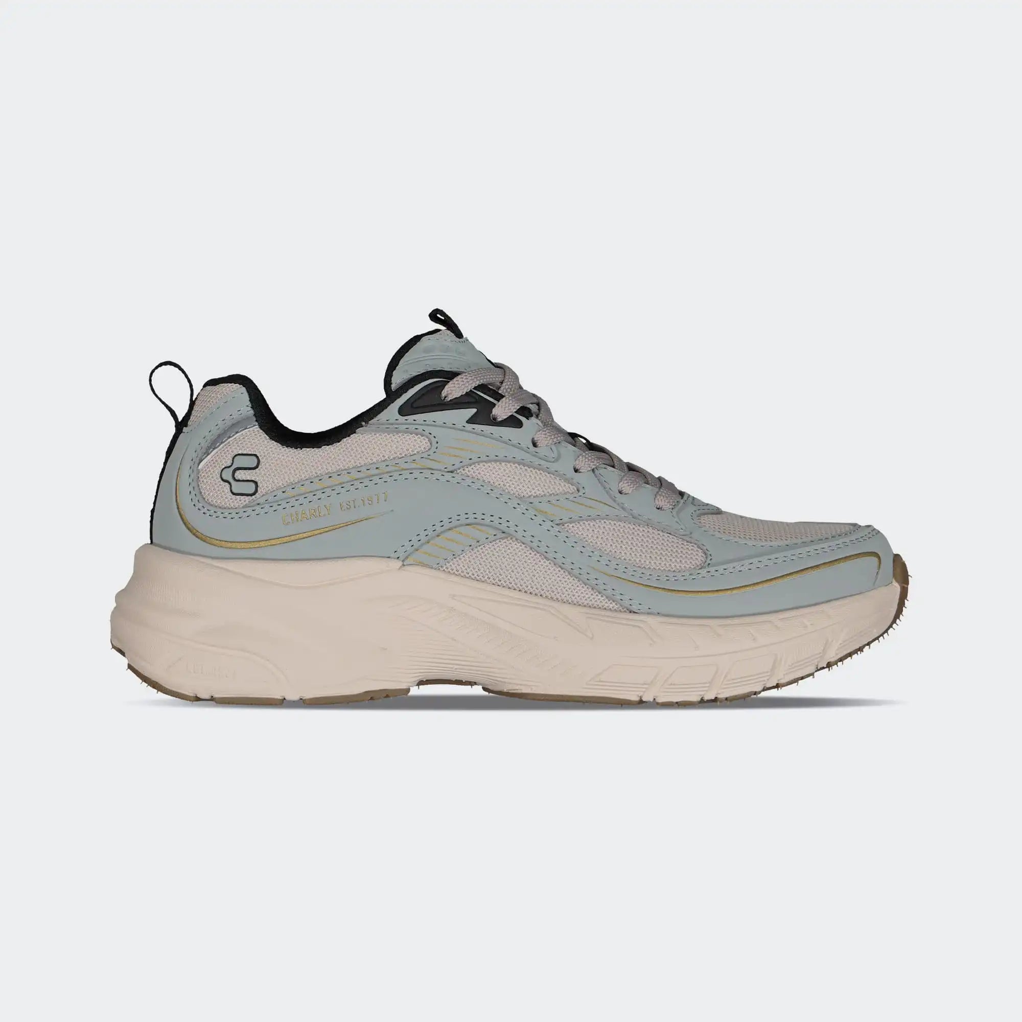 Beige Blue Lifestyle Fashion Sport Shoes for Women Charly Berlin City