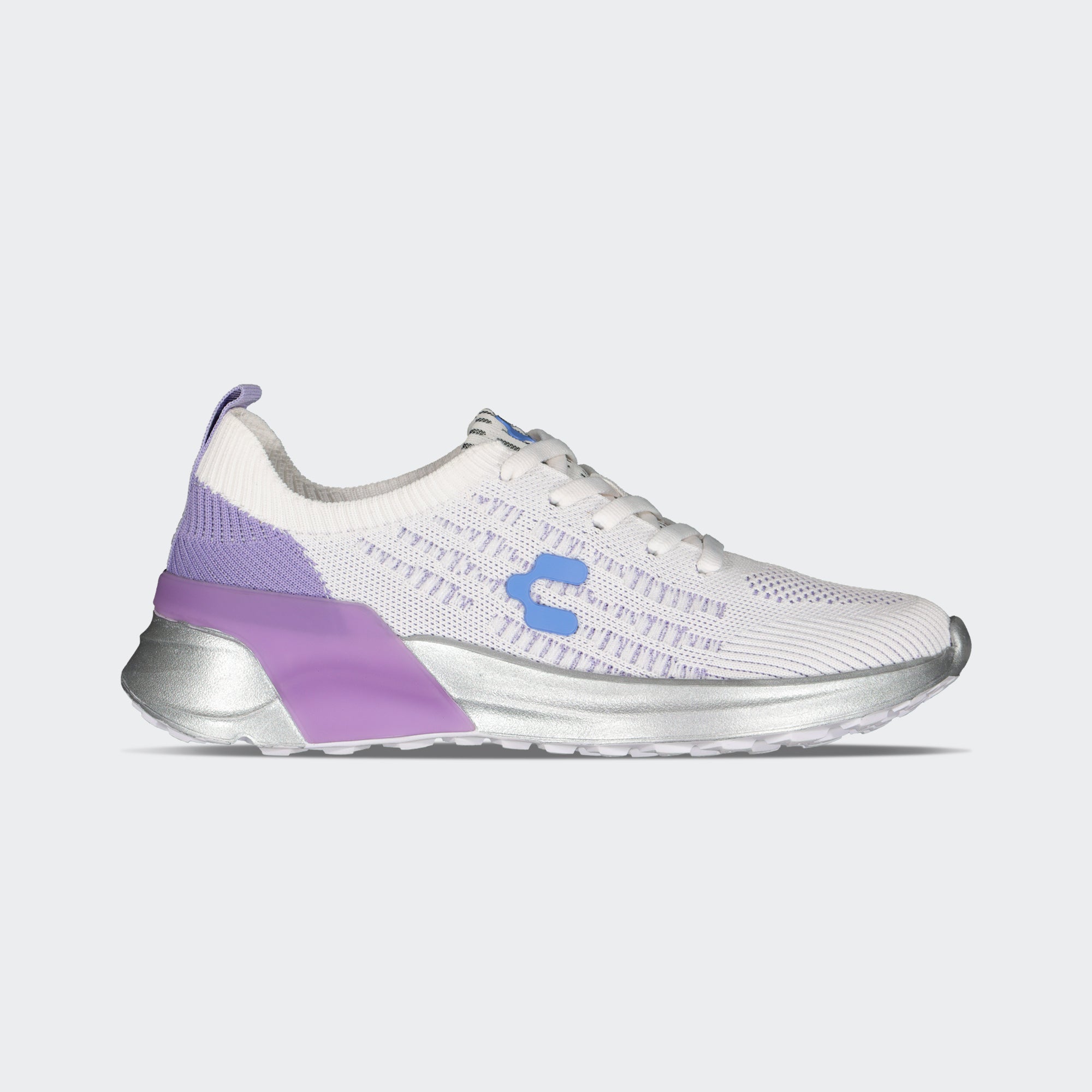 White Lilac Relax Walking Light Sport Shoes for Women Charly Portel