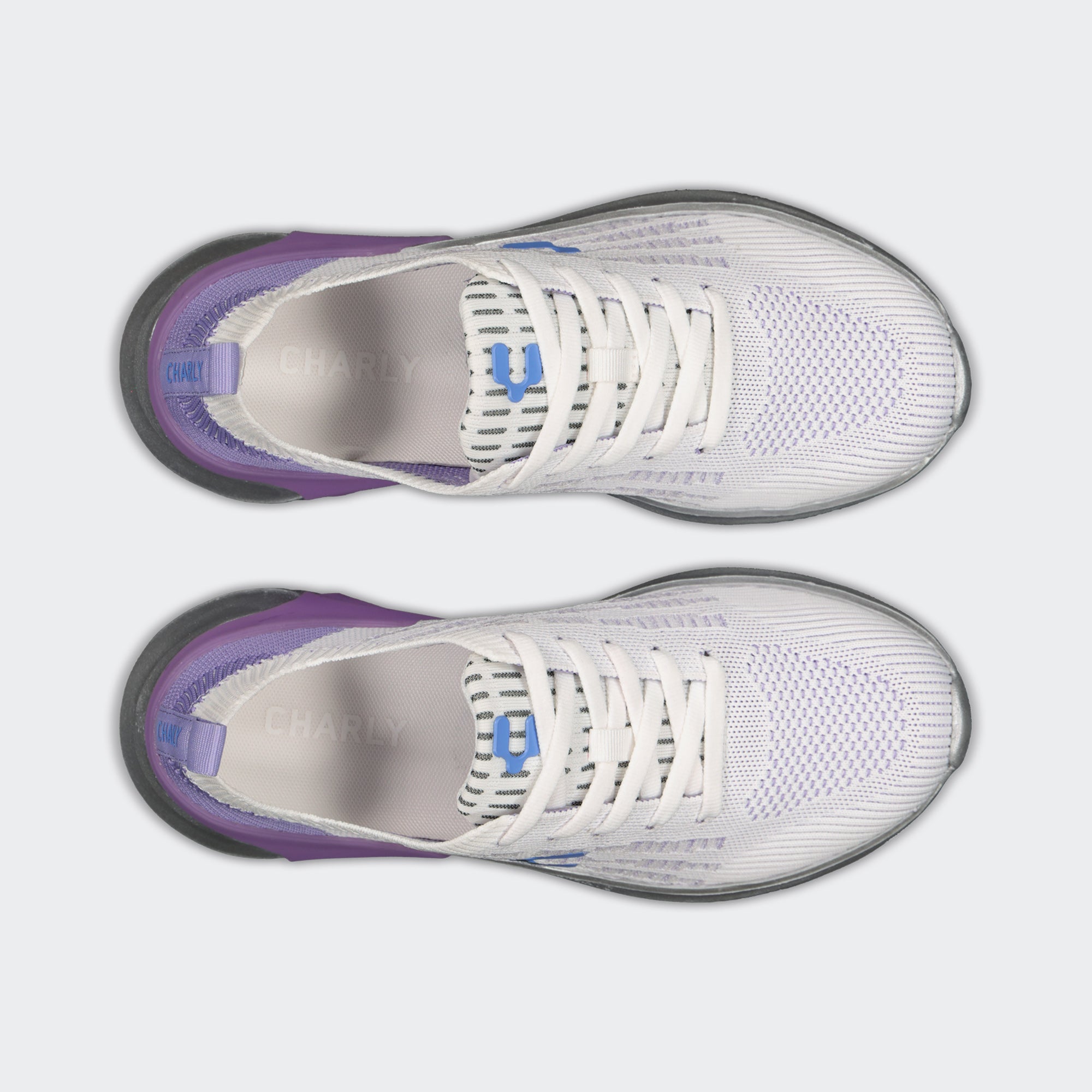 White Lilac Relax Walking Light Sport Shoes for Women Charly Portel