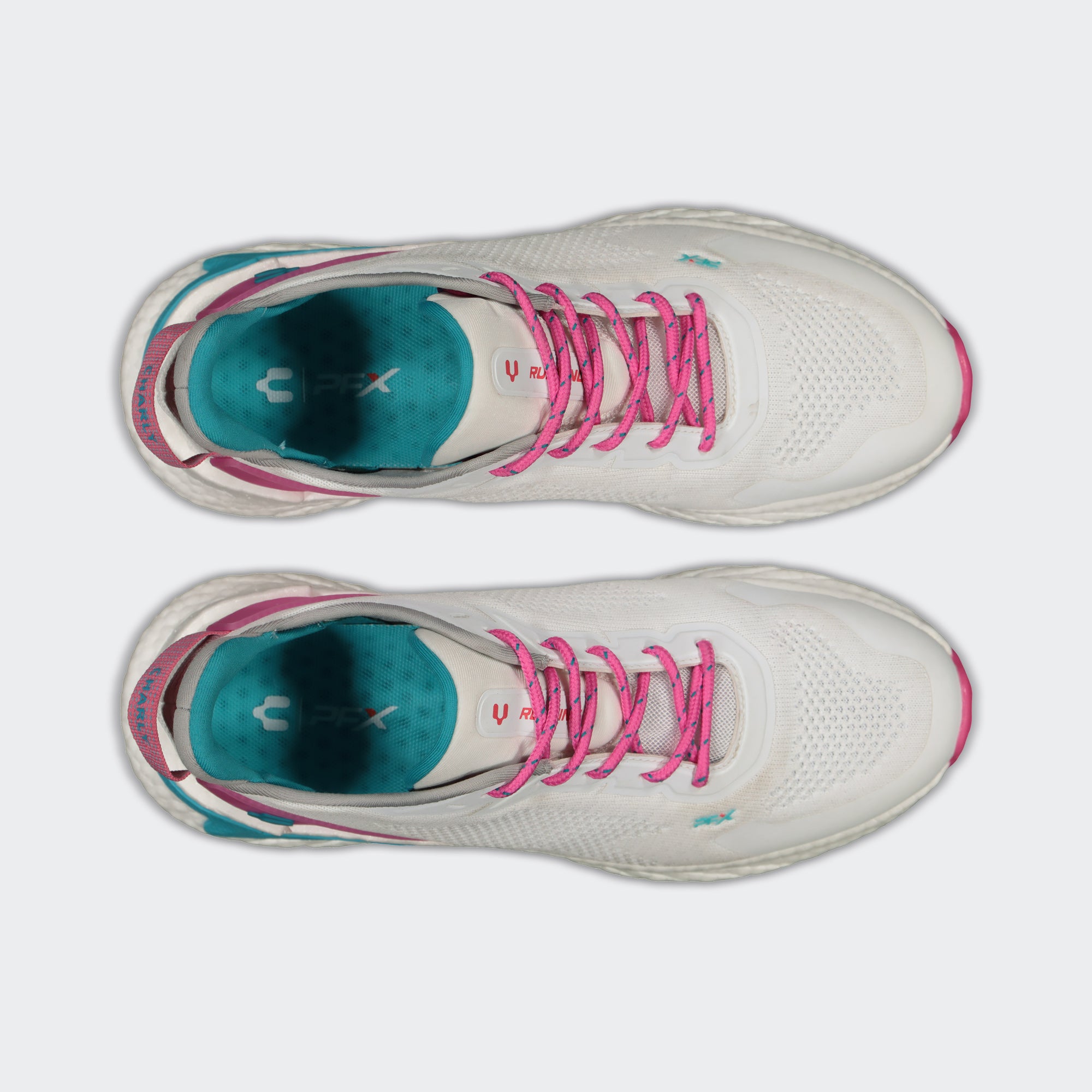 White Multicolor PFX Running Active Sport Shoes for Women Charly Vigorate 2.0