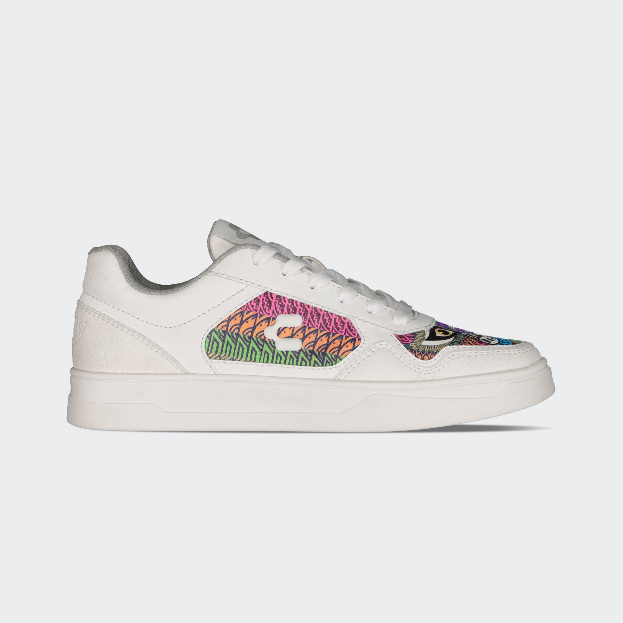 White Multicolor City Lifestyle Skurban Alebrijes Shoes for Women Charly Million
