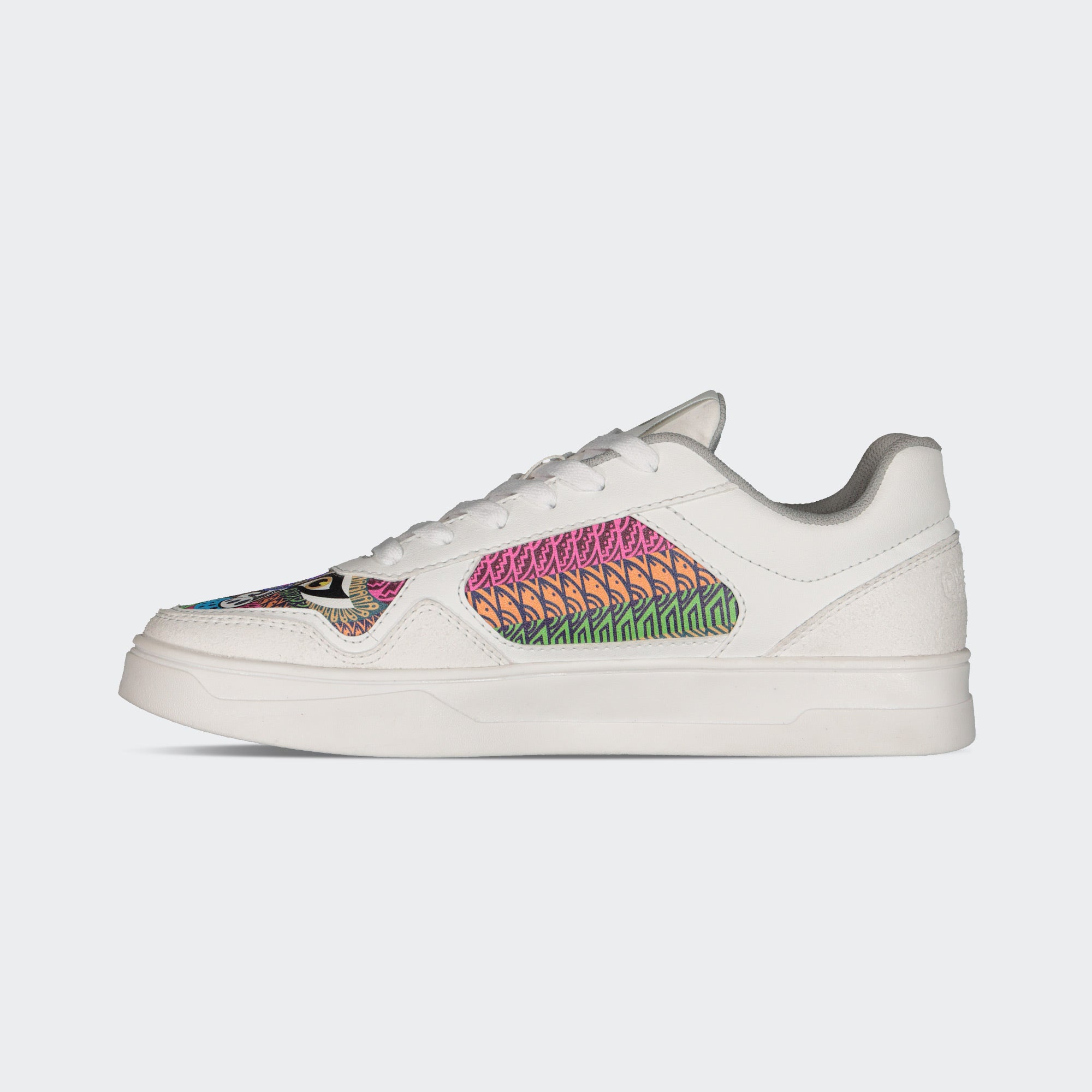 White Multicolor City Lifestyle Skurban Alebrijes Shoes for Women Charly Million